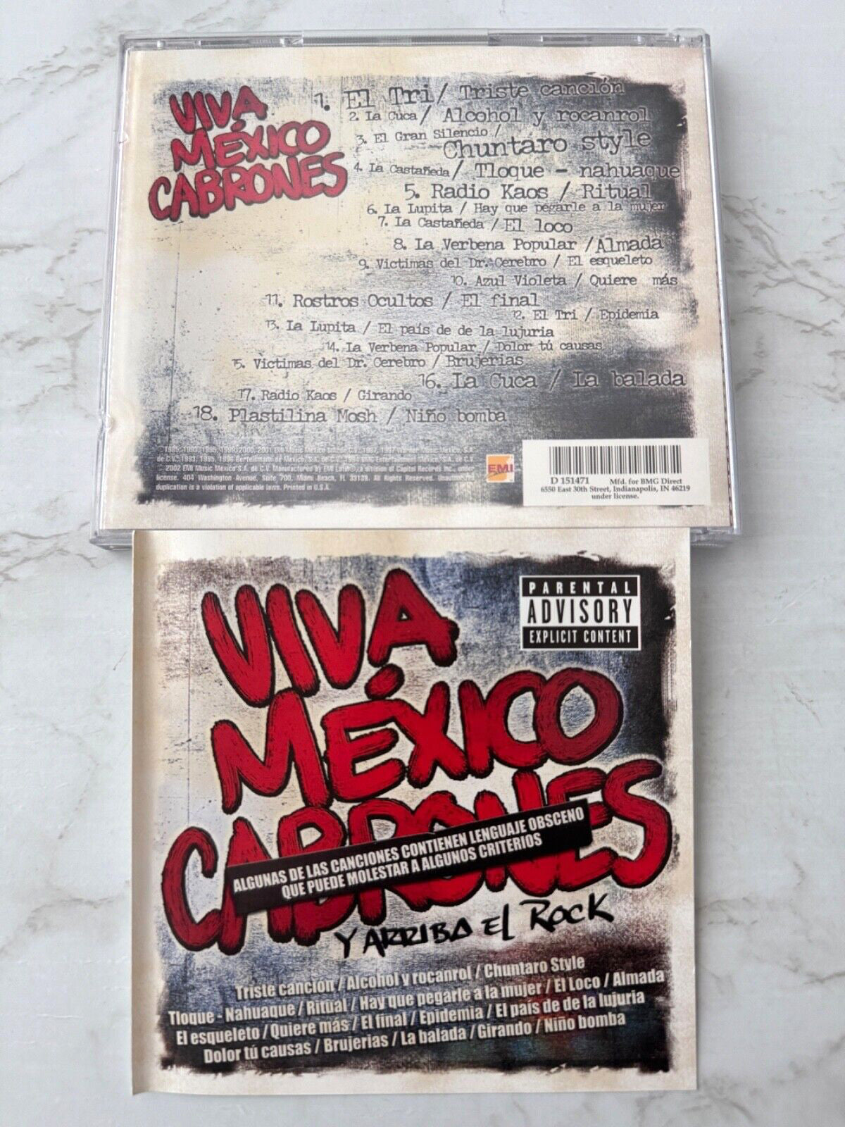 Various, El Tri, La Lupita, La Castañeda, El Gran Silencio – Viva México Cabrones Y Arriba El Rock (2002) [ORIGINAL USA PRESS]