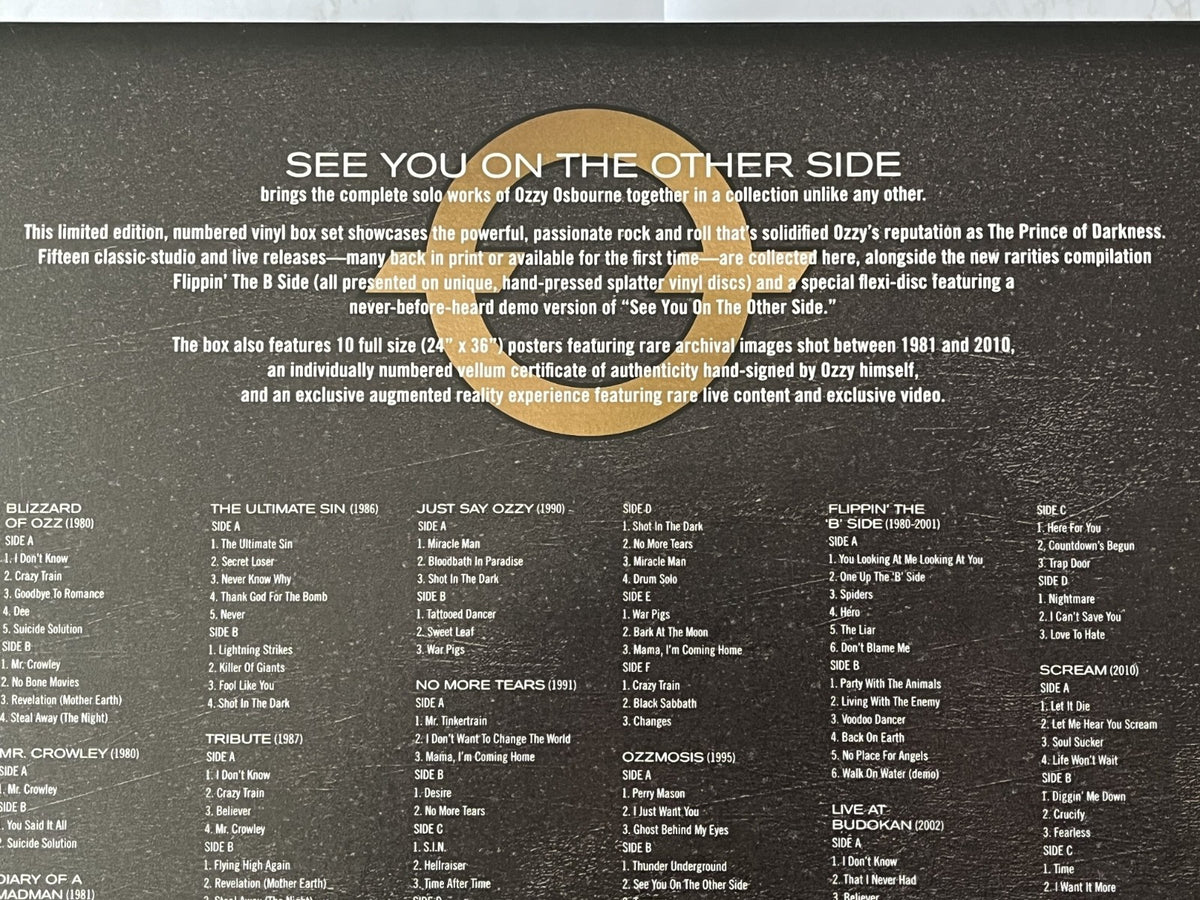Ozzy Osbourne See You On The Other Side BOX SET SEALED! 2019 LIMITED ED SIGNED