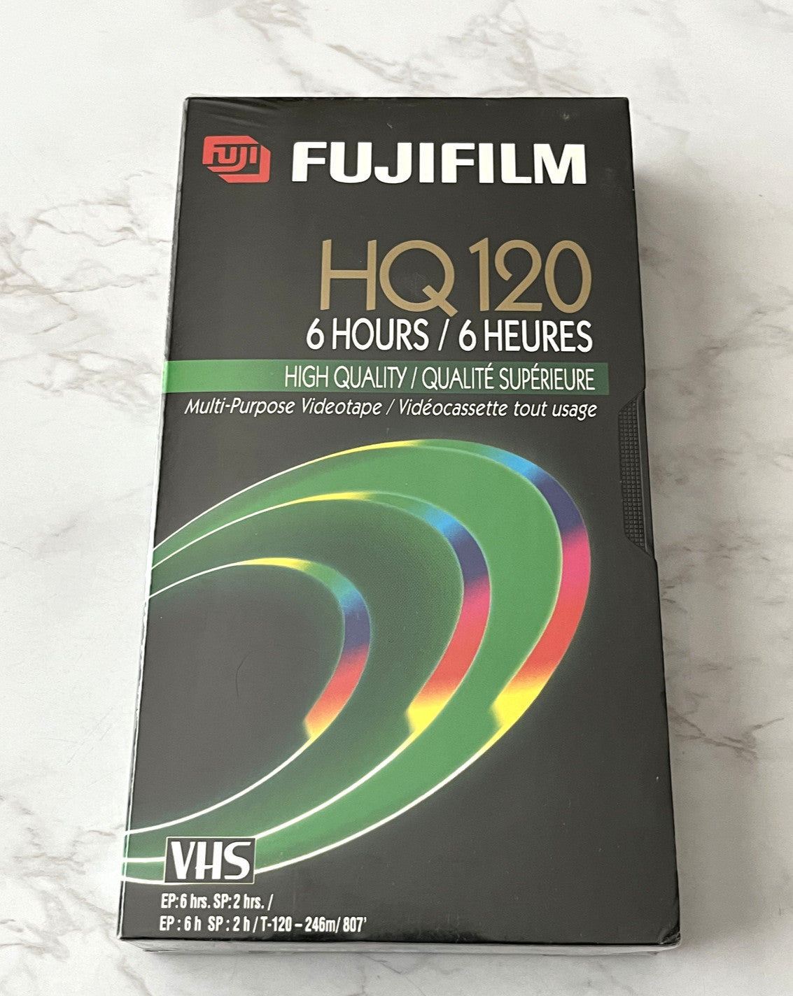 Fujifilm HQ 120 Blank VHS TAPE SEALED! HIGH QUALITY 6 Hours BRAND NEW!