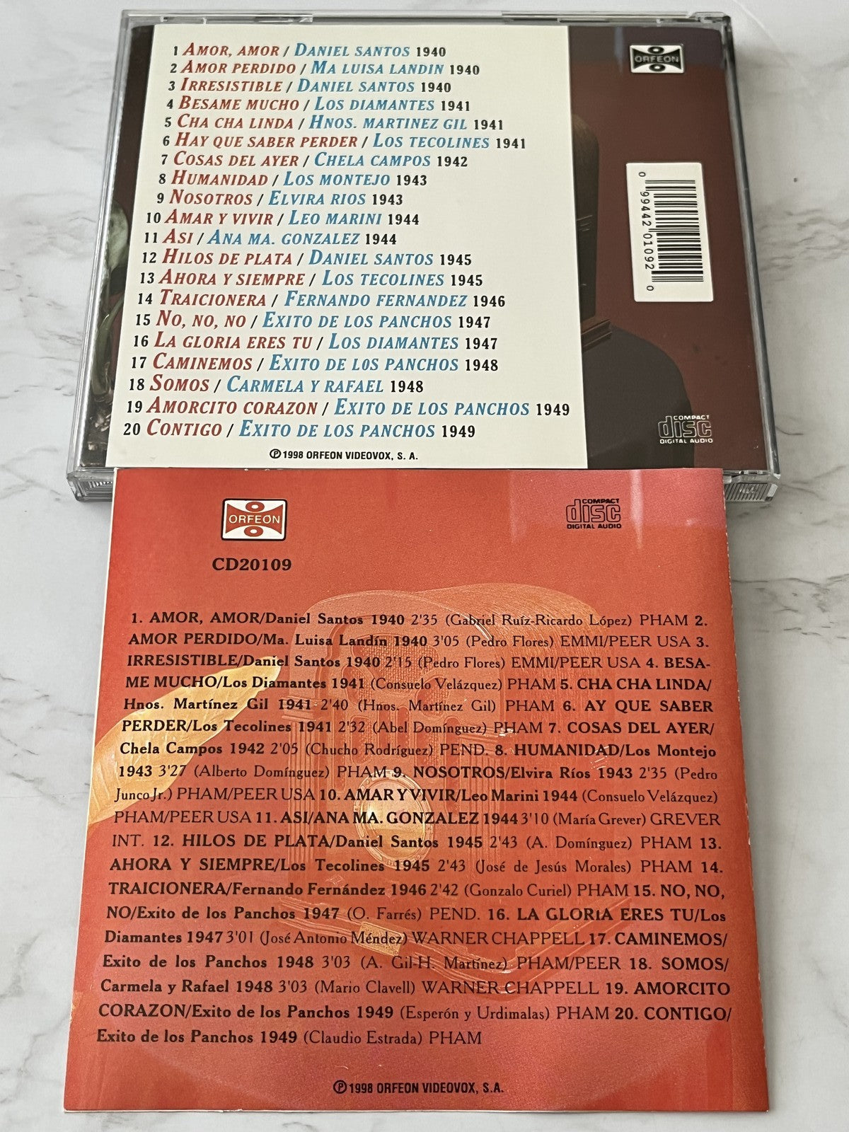 Varios Artistas – Los Boleros de los 40s (1998) [ORIGINAL USA PRESS]