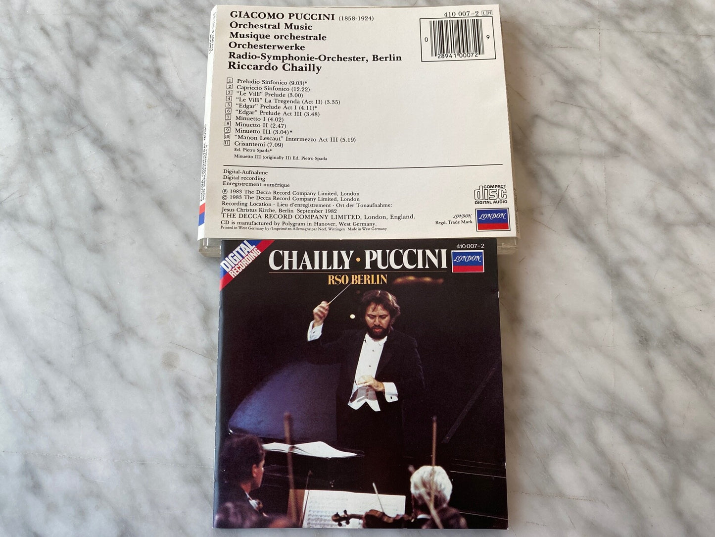 Chailly Puccini RSO Berlin Orchestral Music [W GERMANY TARGET ERA]