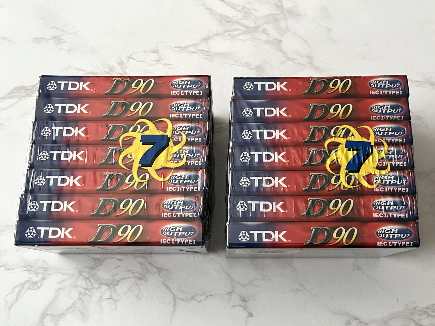 TDK D90 High Output Blank Audio CASSETTE Tapes SEALED! 2-7 PACK! BRAND NEW!