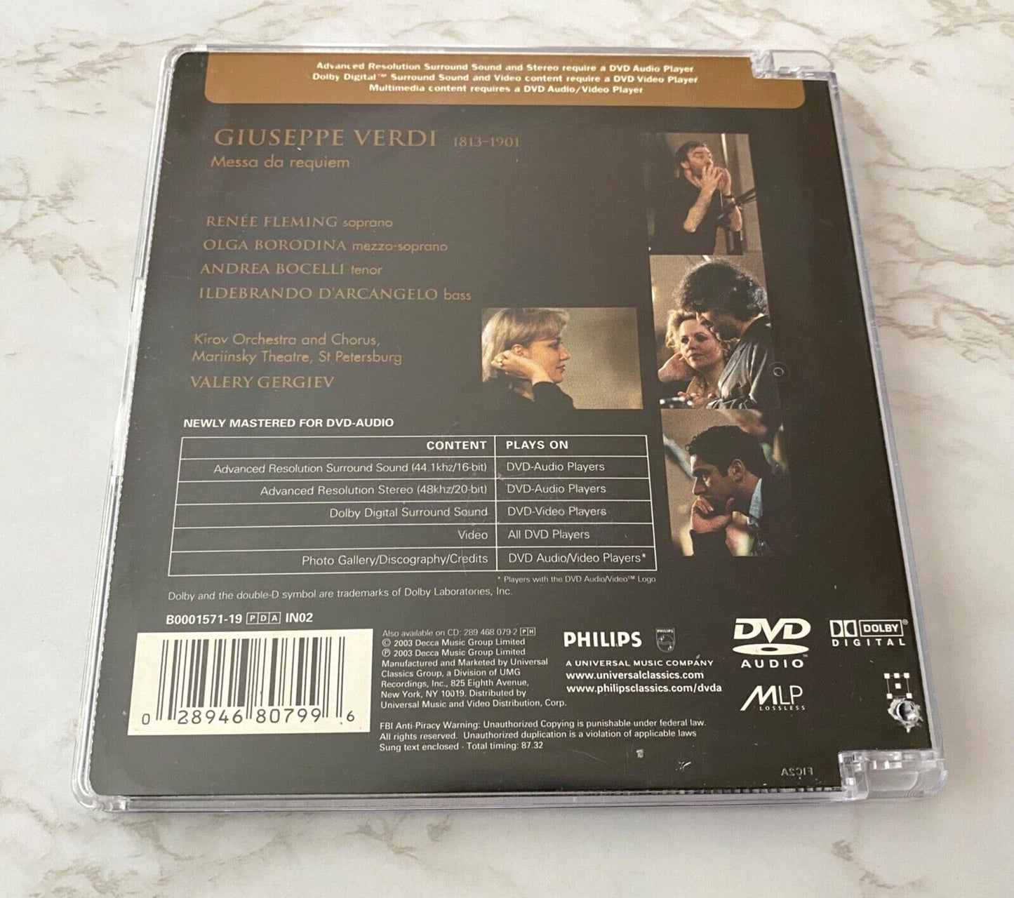 Various, Giuseppe Verdi – Verdi, Gergiev, Messa Da Requiem DVD 2003 Phillips B0001571-19 Kirov Orchestra (2003)