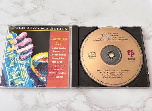 Ben Webster, John Coltrane, Johnny Hodges, Various – Triumphant Sax (Promo) (1993) [ORIGINAL USA PRESS]