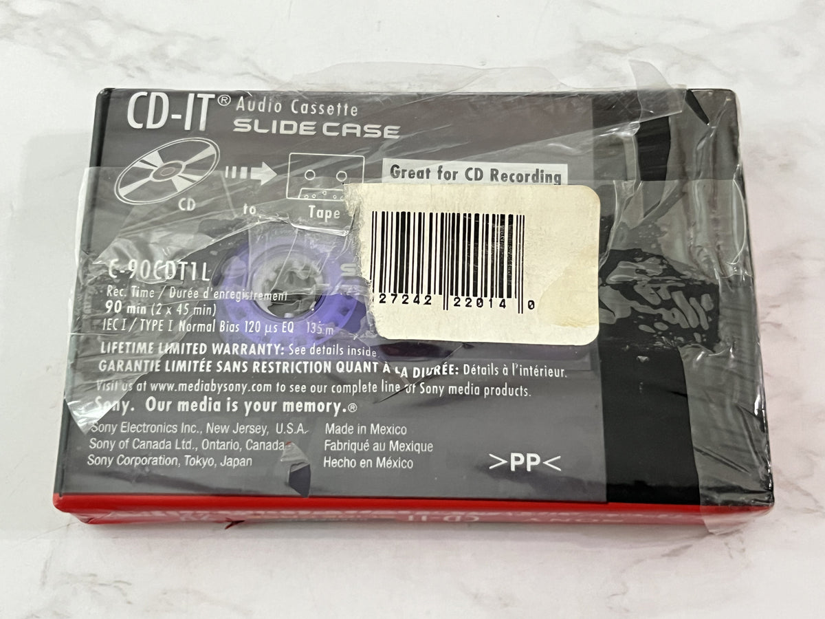 SONY CD-IT 90 Blank Audio CASSETTE Tape SEALED! Normal Bias Slide Case BRAND NEW