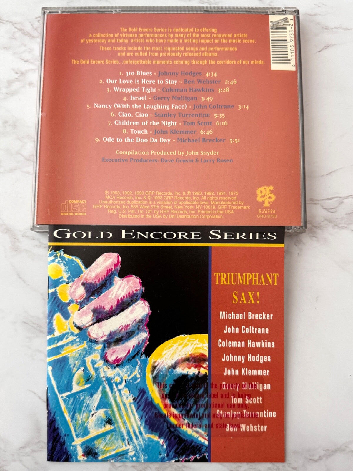 Ben Webster, John Coltrane, Johnny Hodges, Various – Triumphant Sax (Promo) (1993) [ORIGINAL USA PRESS]