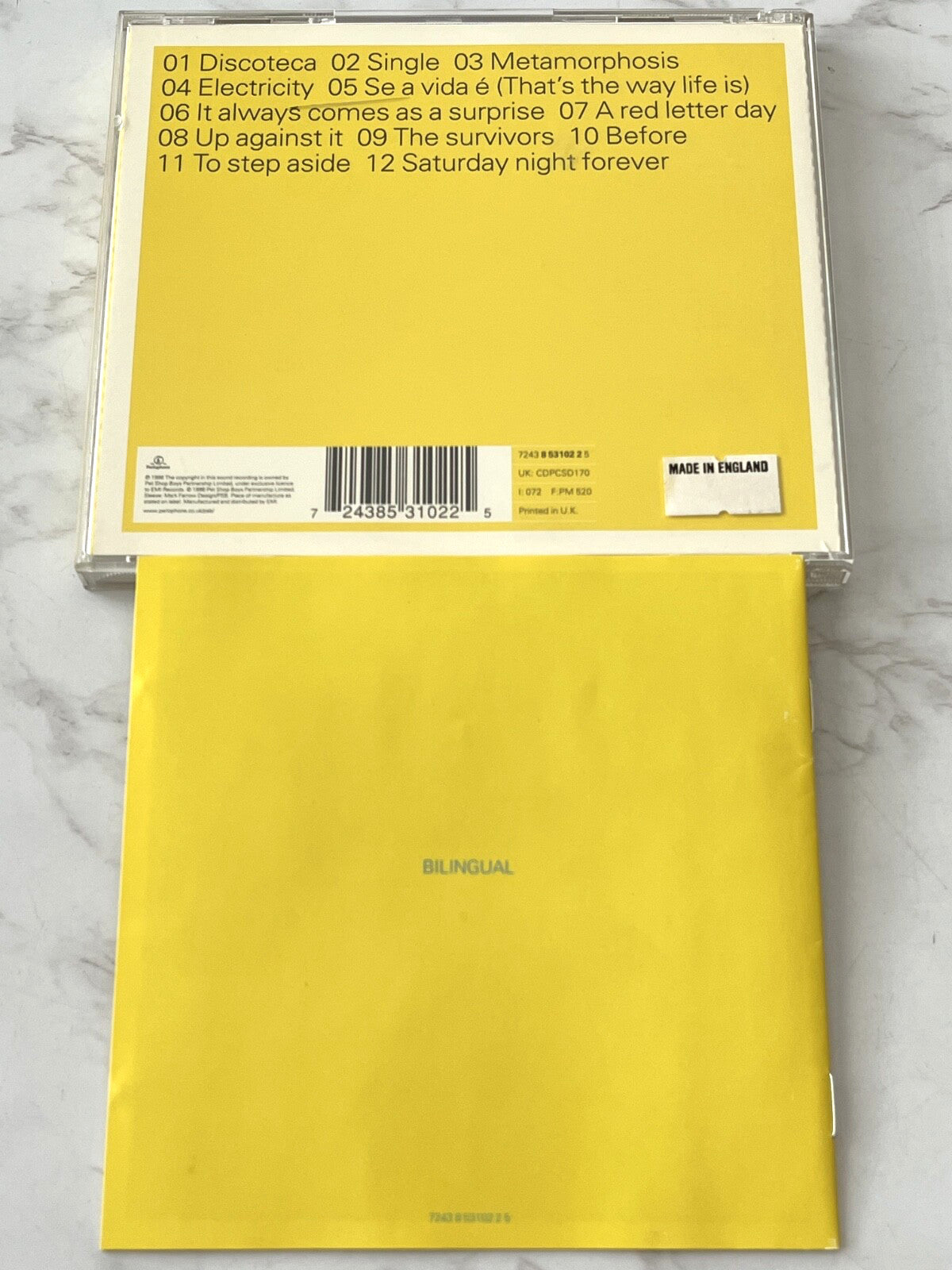 Pet Shop Boys – Bilingual (1996) [UK PRESS]