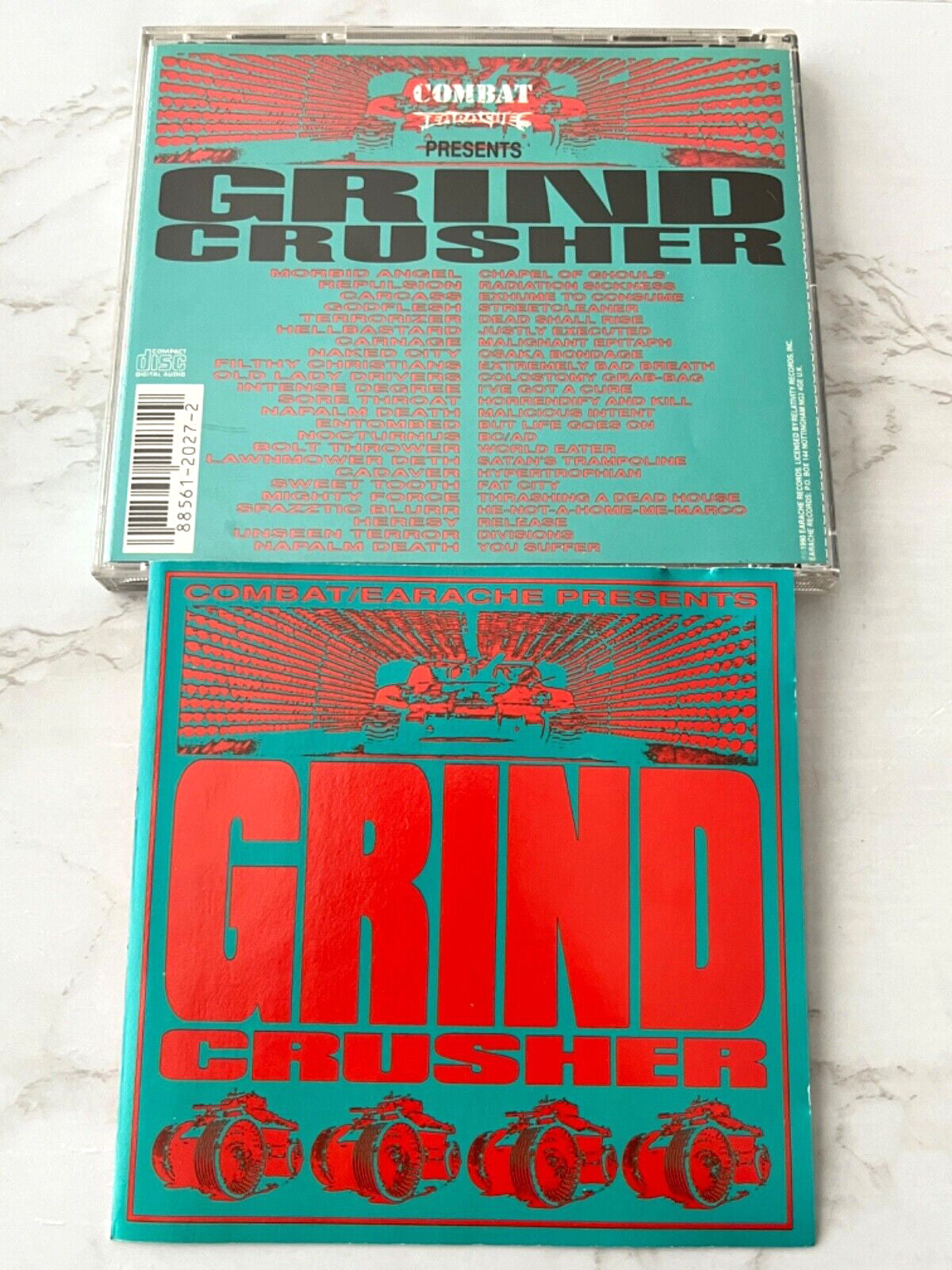 Morbid Angel, Napalm Death, Various, Carnage, Entombed, Bolt Thrower – Grind Crusher (1990)