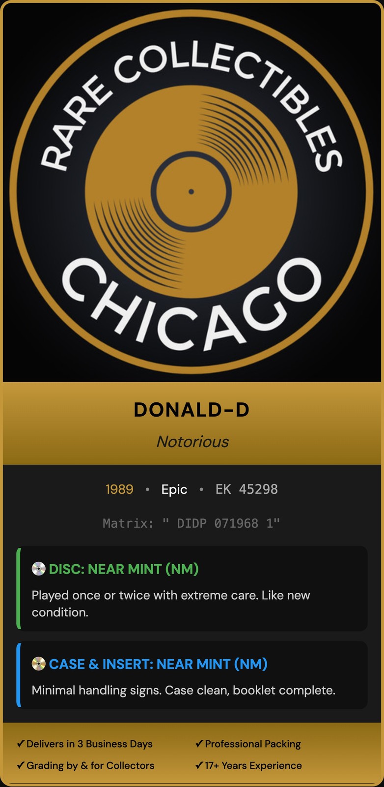 Donald-D – Donald-D Notorious (1989) [ORIGINAL USA PRESS]