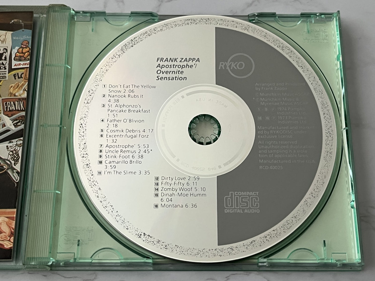 Frank Zappa – Apostrophe / Overnight Sensation [USA SILVER DISC]