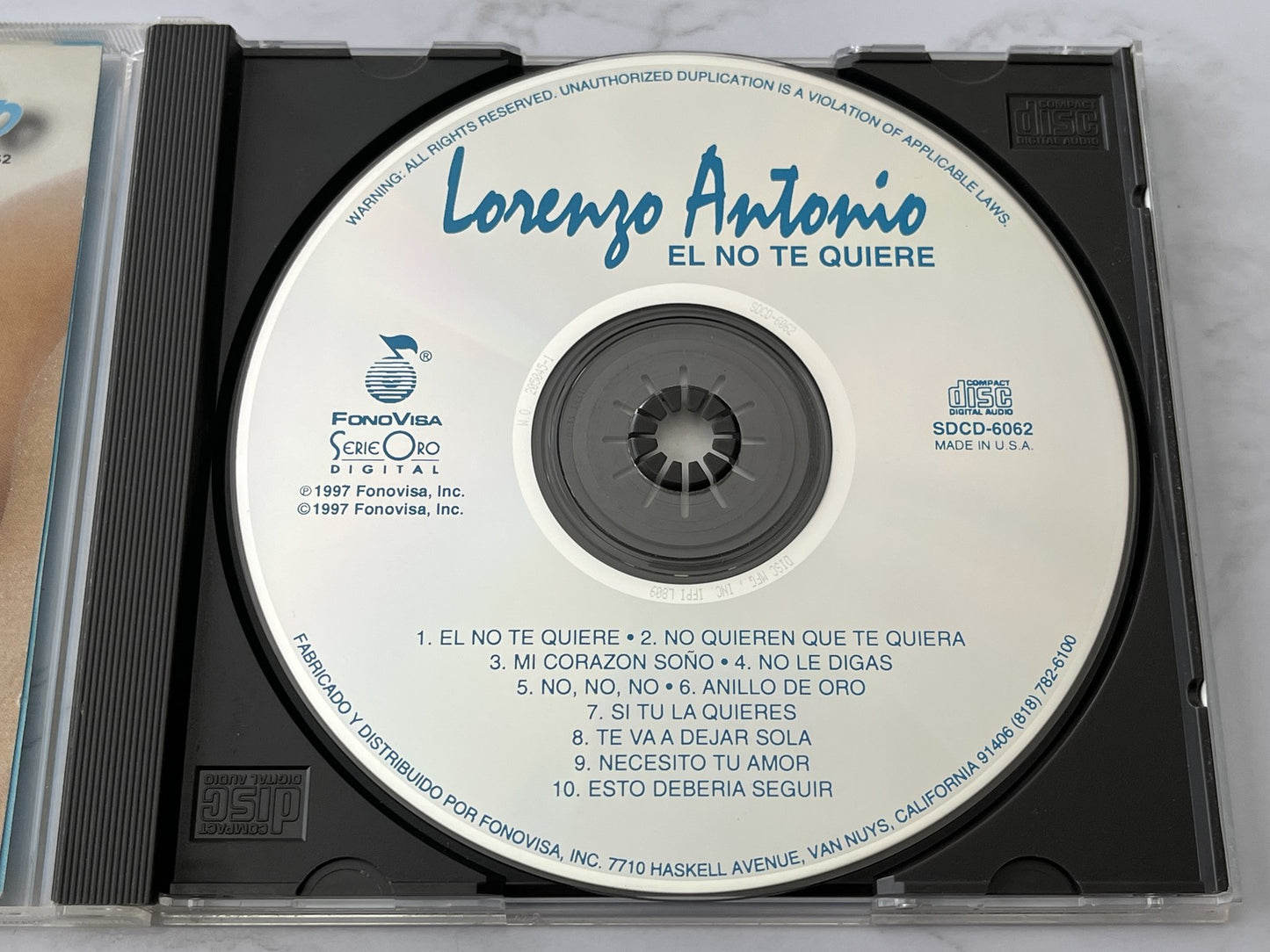 Lorenzo Antonio – El No Te Quiere (1997) [ORIGINAL USA PRESS]