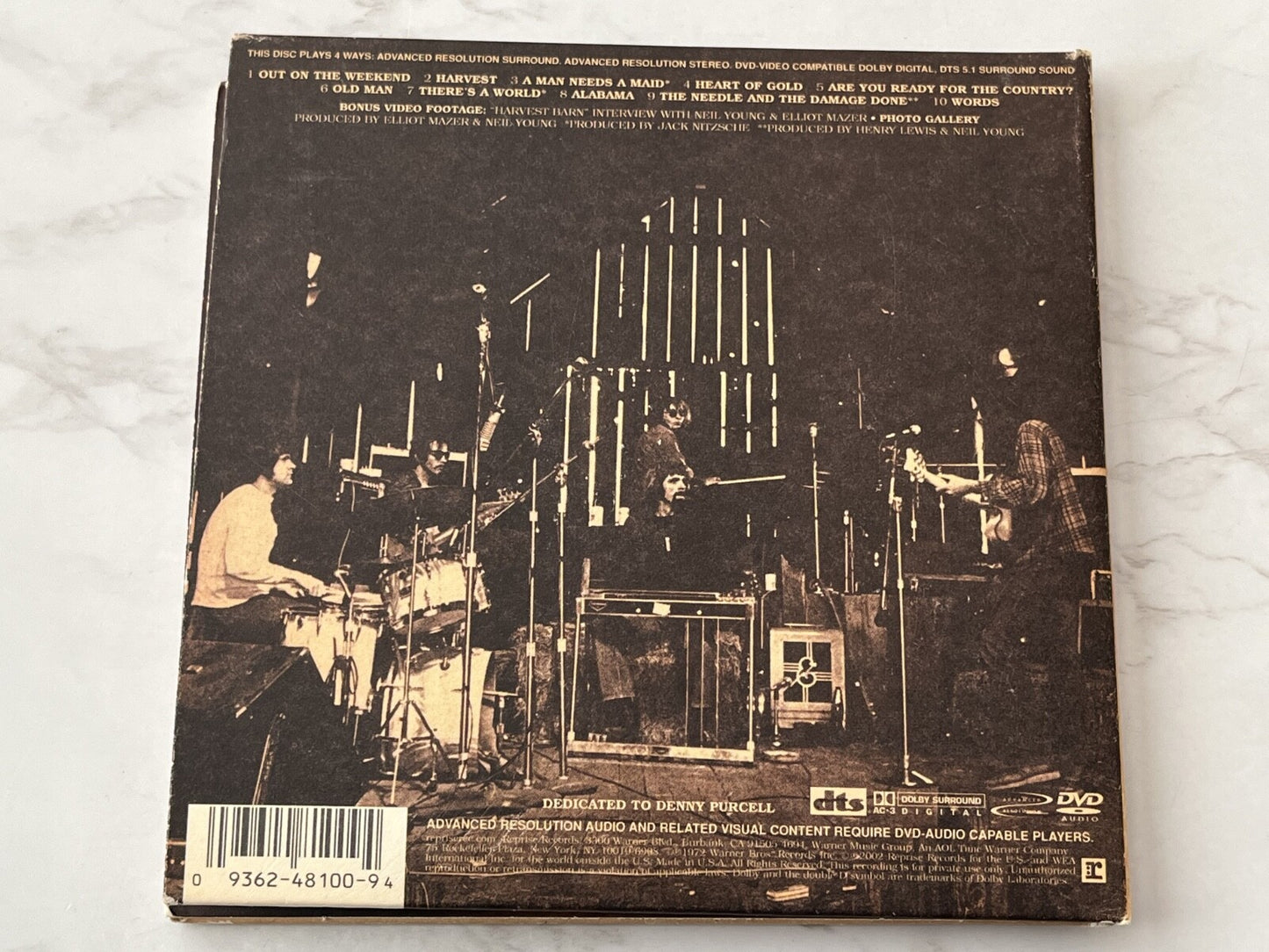 Neil Young – Harvest DVD Digipak 2002 Reprise 9 48100-9 DTS 5.1 SURROUND! (5.1 Surround, DTS) (2002)
