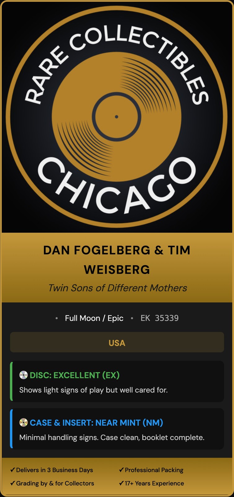 Dan Fogelberg & Tim Weisberg – Dan Fogelberg Tim Weisberg Twin Sons Of Different Mothers