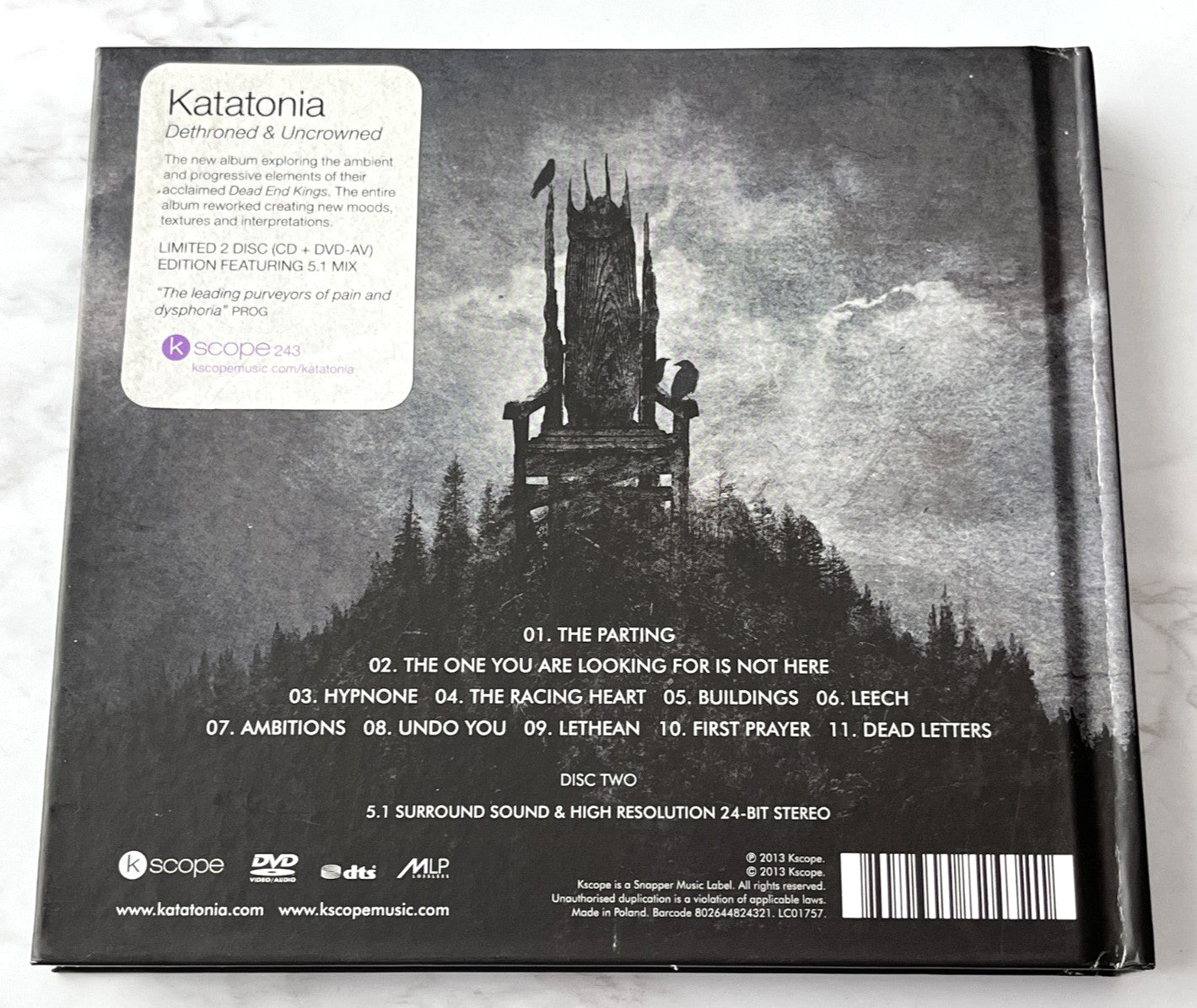 Katatonia – Dethroned & Uncrowned (Numbered, CD/DVD) (2013)