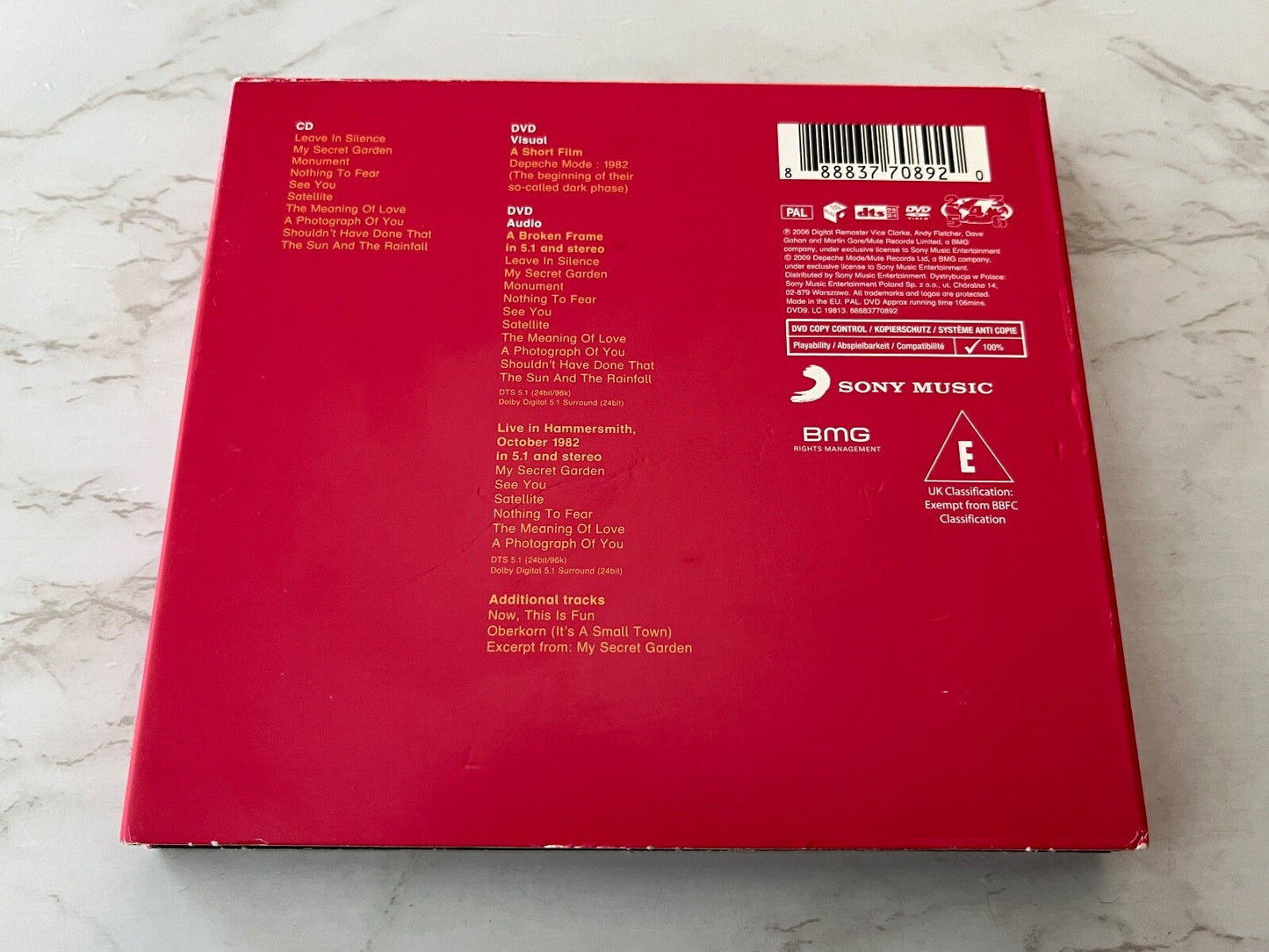 Depeche Mode – A Broken Frame (CD/DVD) [UK PRESS]