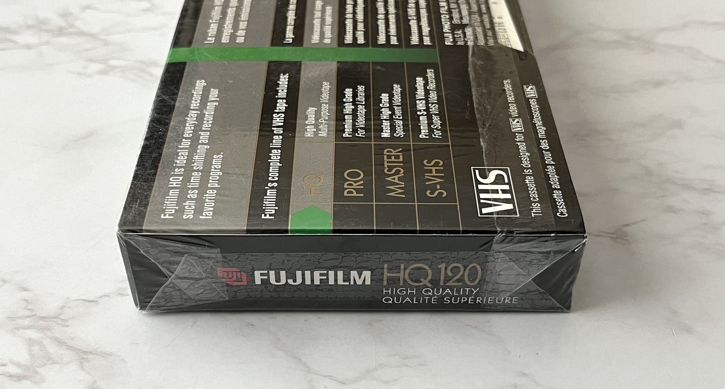 Fujifilm HQ 120 Blank VHS TAPE SEALED! HIGH QUALITY 6 Hours BRAND NEW!