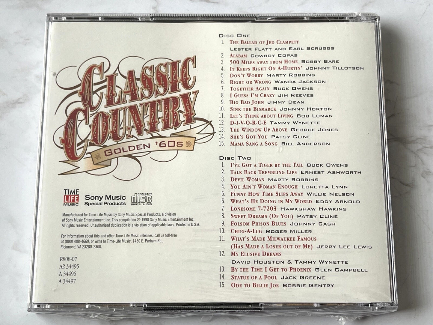Jimmy Dean, Johnny Cash, Patsy Cline, Various, Wanda Jackson – Time Life Classic Country Golden '60s (1998)