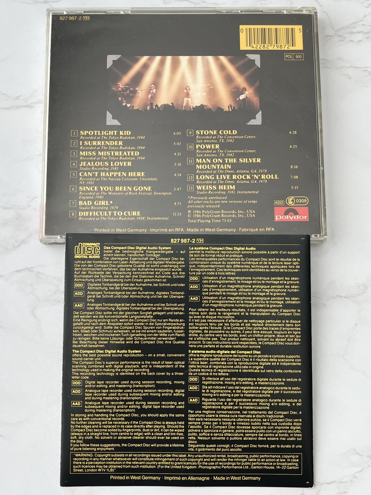 Rainbow – Finyl Vinyl (1986) [USA SILVER DISC PDO]