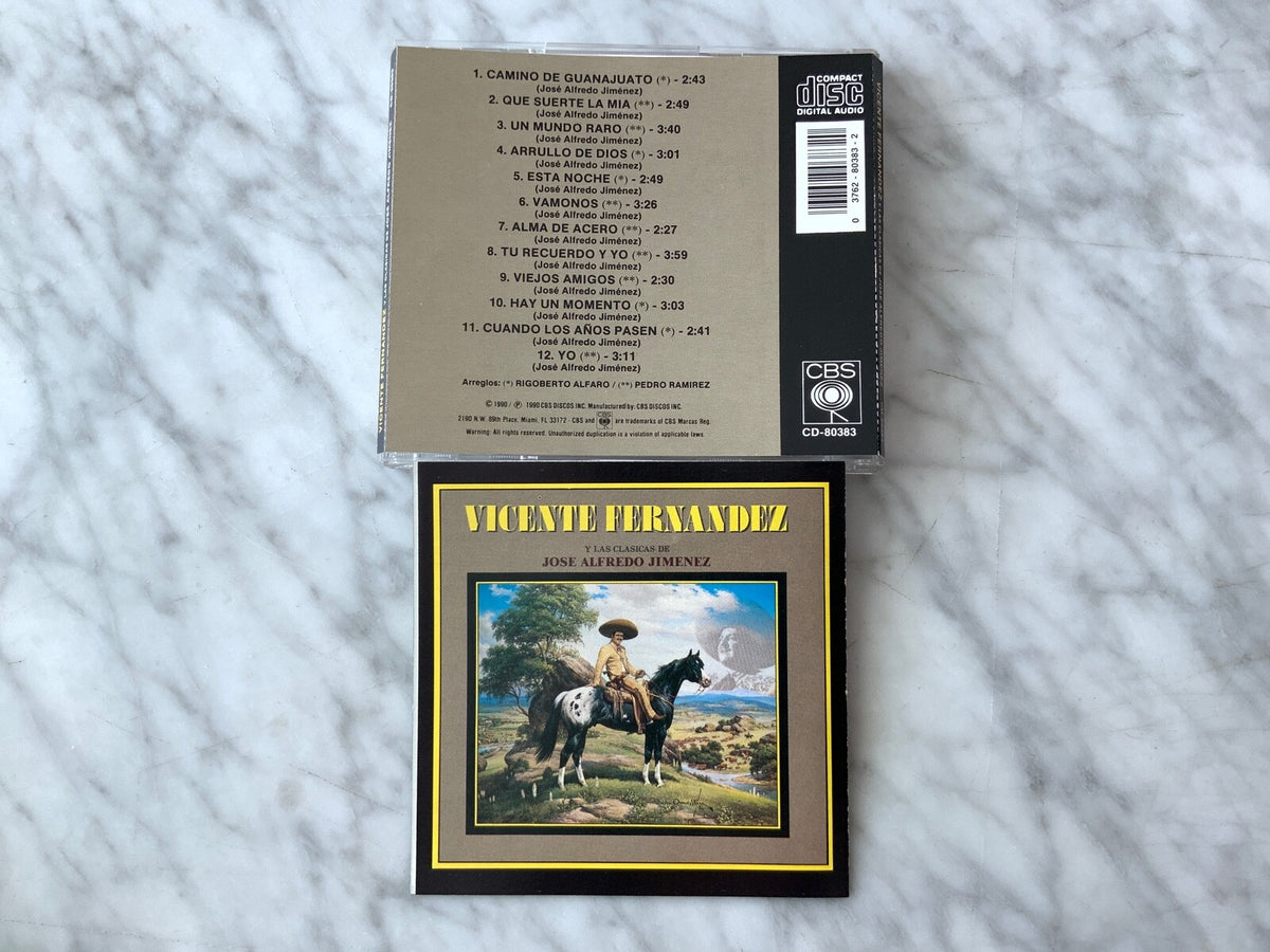 Vicente Fernandez – Clasicas De Jose Alfredo Jimenez (1990) [ORIGINAL USA PRESS]