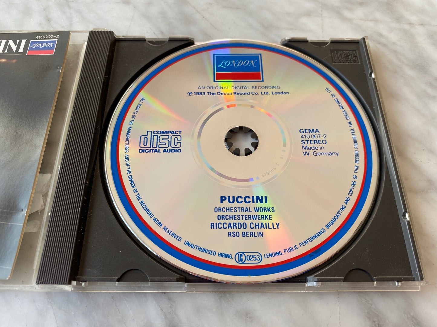 Chailly Puccini RSO Berlin Orchestral Music [W GERMANY TARGET ERA]