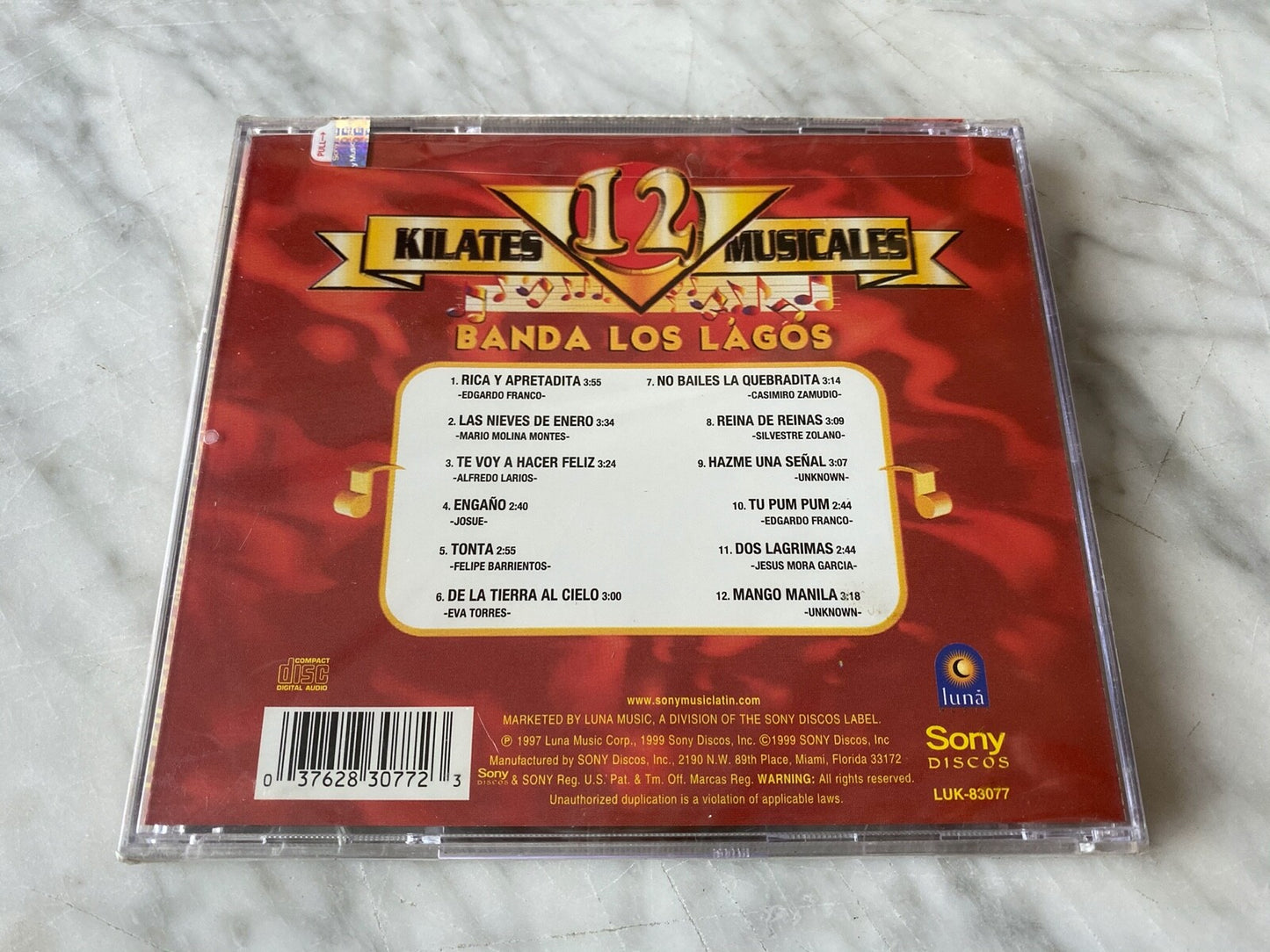 Banda Los Lagos – 12 Kilates Musicales (1999) [ORIGINAL USA PRESS]