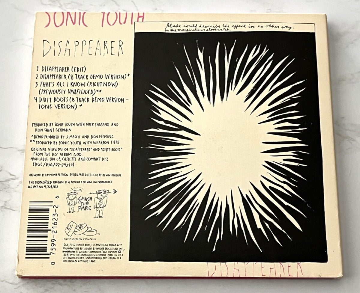 Sonic Youth – Disappearer (Maxi Single, Digipak) (1990)