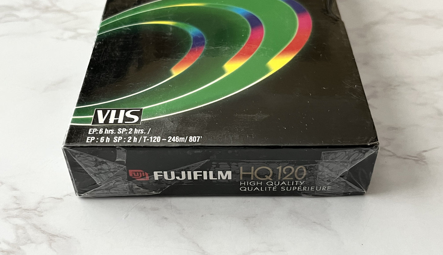 Fujifilm HQ 120 Blank VHS TAPE SEALED! HIGH QUALITY 6 Hours BRAND NEW!