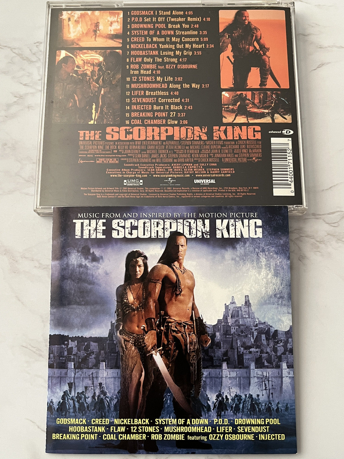 Coal Chamber, Godsmack, Rob Zombie, Sevendust, Various – The Scorpion King Music From The Motion Picture (2002) [ORIGINAL USA PRESS]