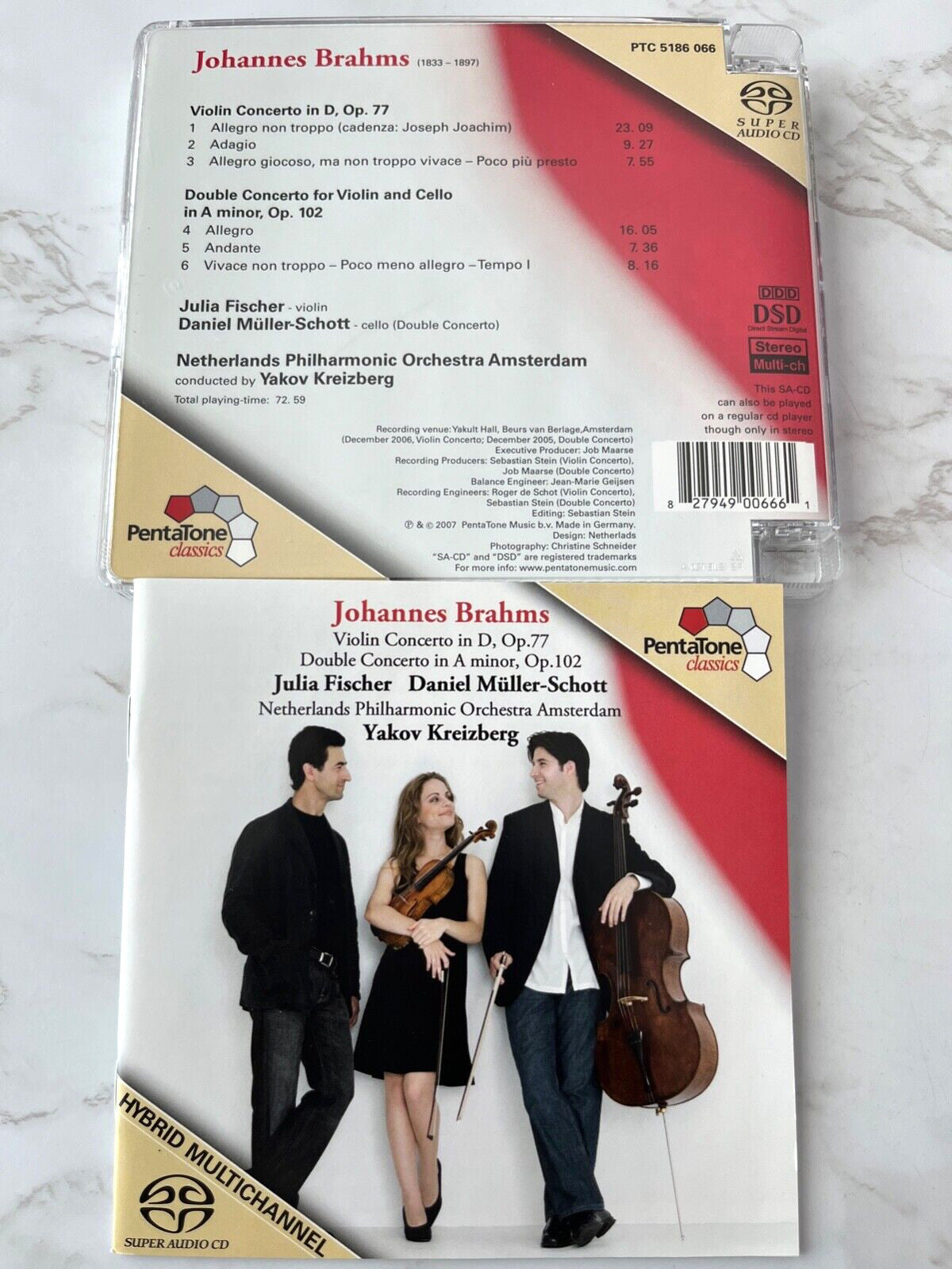 Johannes Brahms, Julia Fischer, Daniel Müller-Schott, Yakov Kreizberg – Brahms, Fischer, Muller-Schott, Kreizberg Violin Concerto (SACD) (2007) [UK PRESS]