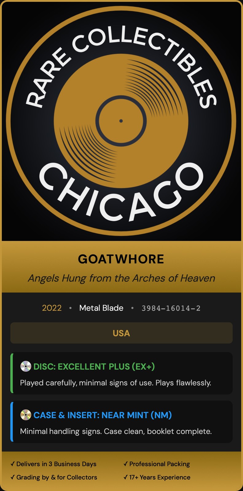 Goatwhore – Angels Hung From The Arches Of Heaven (2022) [ORIGINAL USA PRESS]