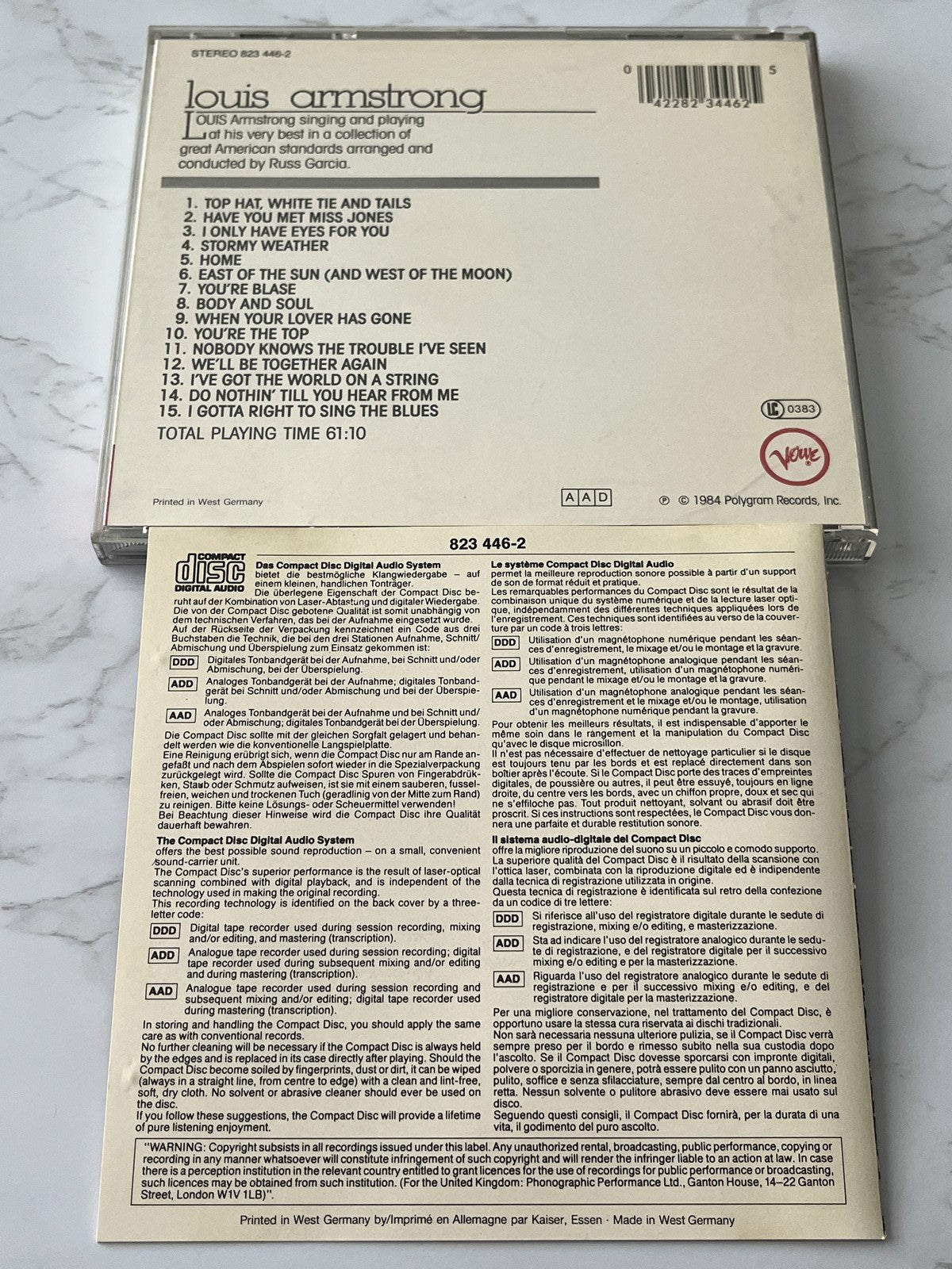 Louis Armstrong – Verve Silver Collection (1984) [W GERMANY TARGET ERA]