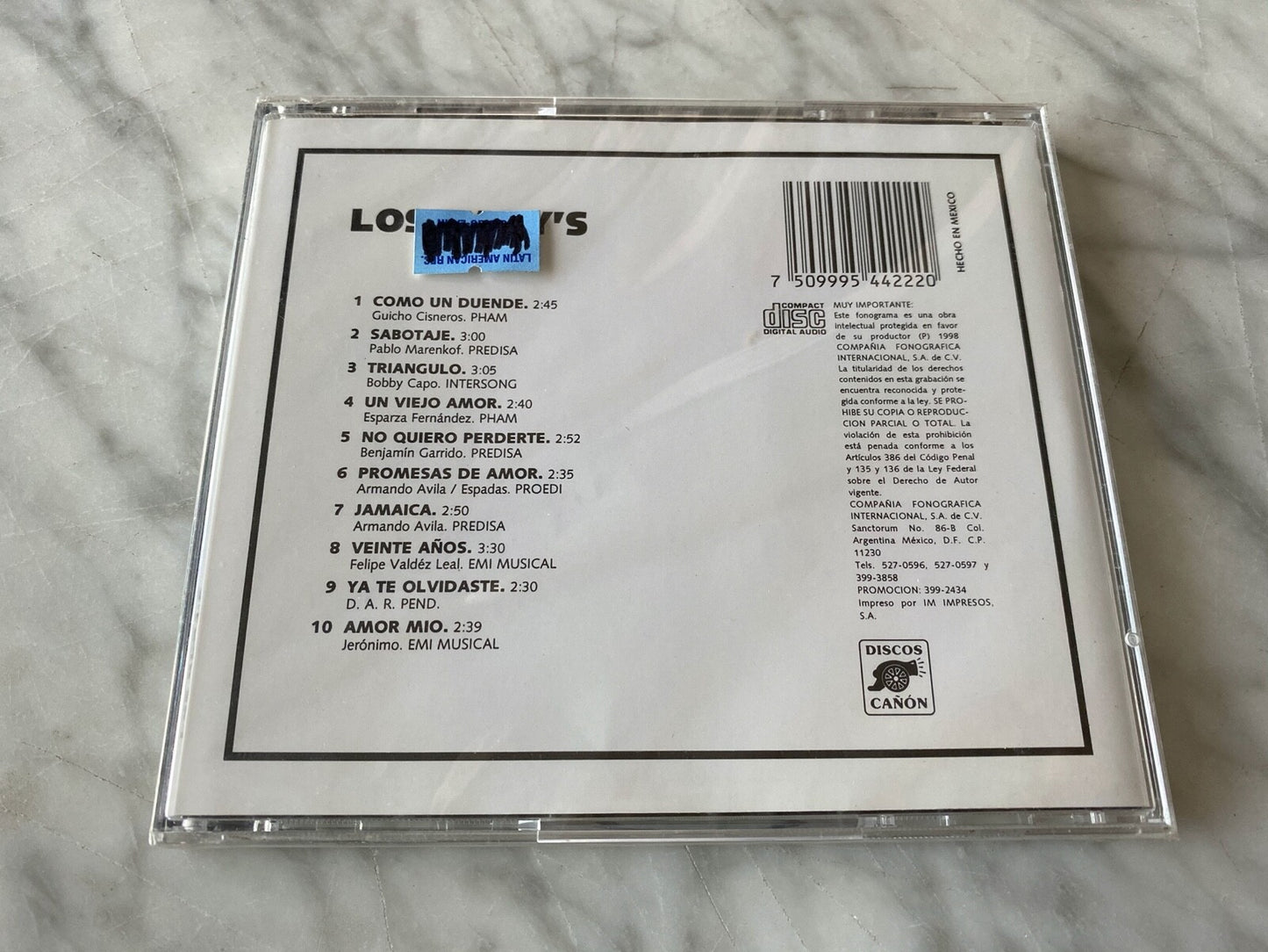 Los Baby's – Los Baby's CD ! ORIGINAL 1998 Discos Cañon Hecho En Mexico NEW! RARO! (1998) [ORIGINAL MEXICO PRESS]