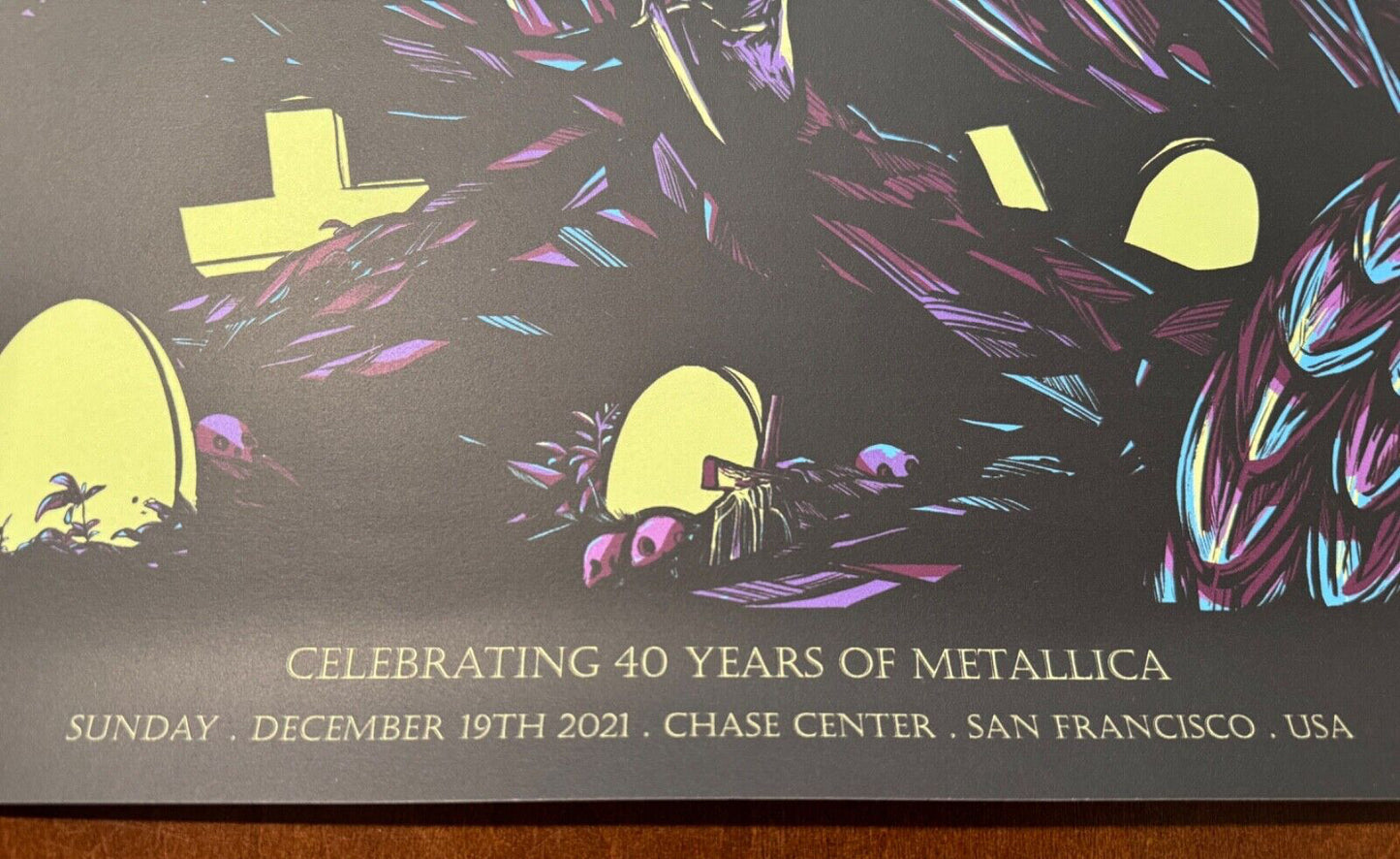 Metallica 40th ANNIVERSARY POSTER WOLFSKULLJACK SAN FRANCISCO 1398/2000