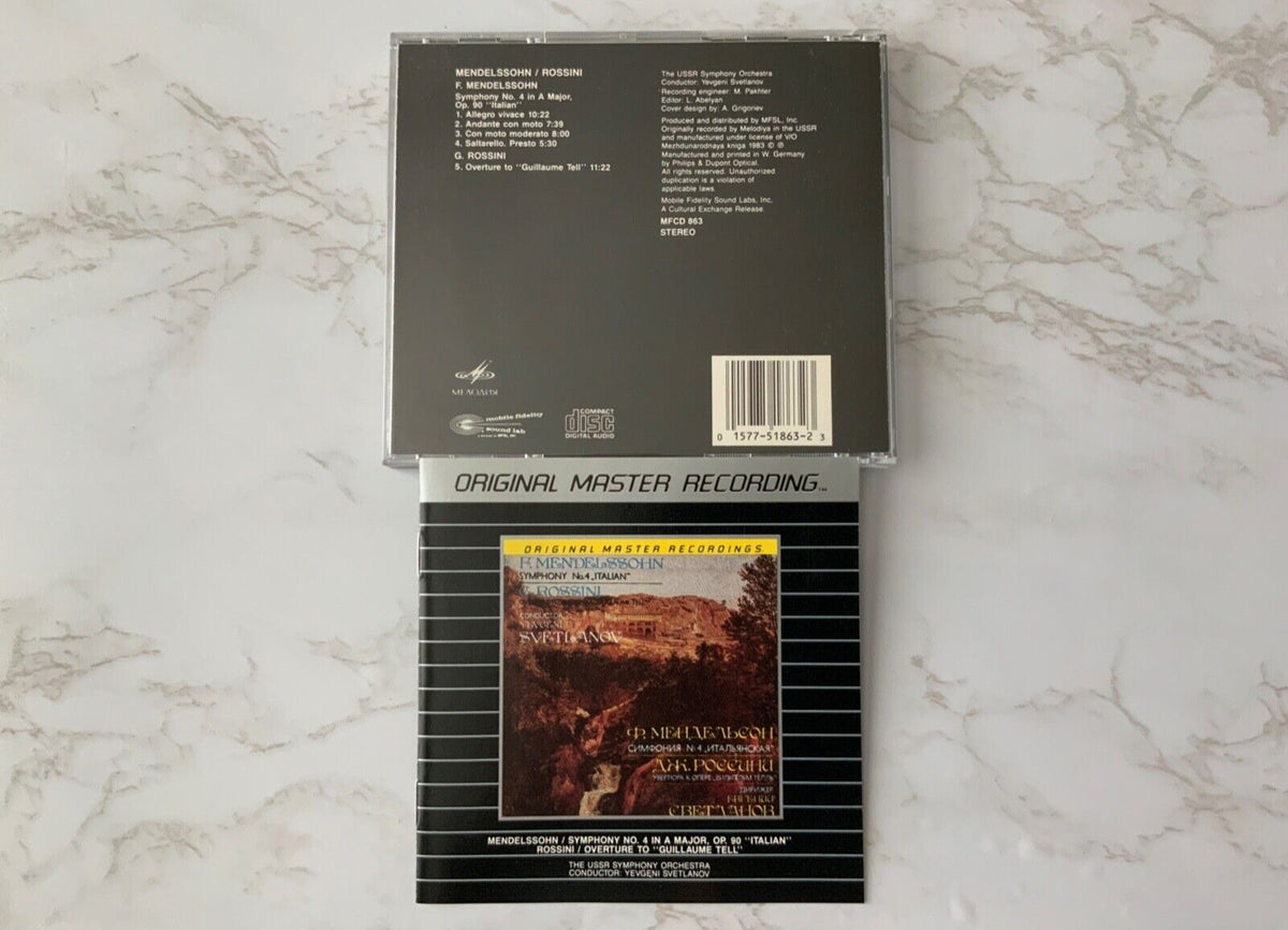 Mendelssohn, Rossini – Symphony No 4 Rossini Overture To Guillaume Tell (MFSL) [GERMAN PRESS]