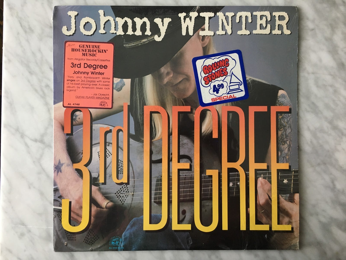 Johnny Winter 3rd Degree LP 1986 Alligator AL 4748 1st US Press Sterling OOP!