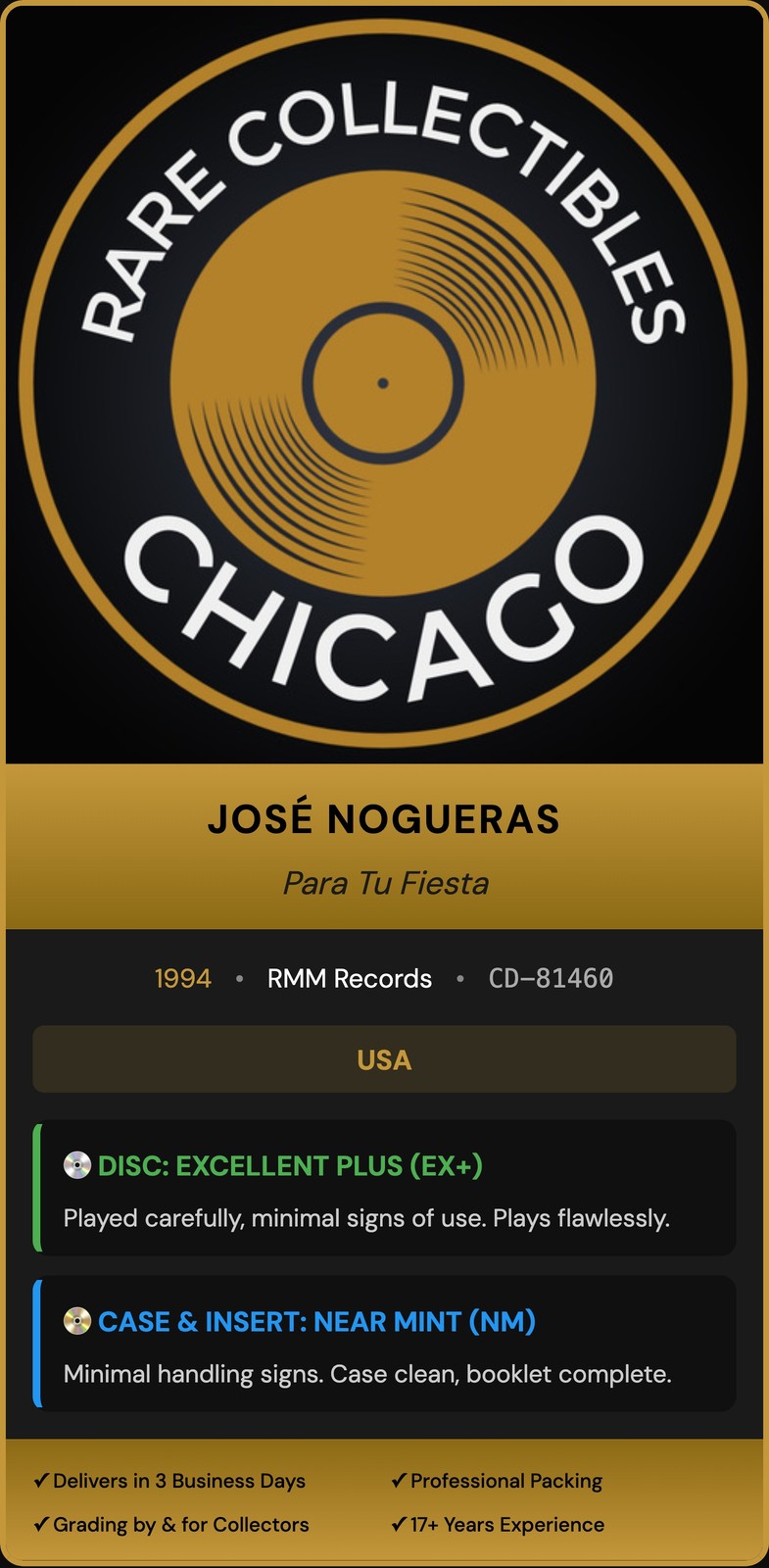 José Nogueras – Jose Nogueras Para Tu Fiesta (1994) [ORIGINAL USA PRESS]