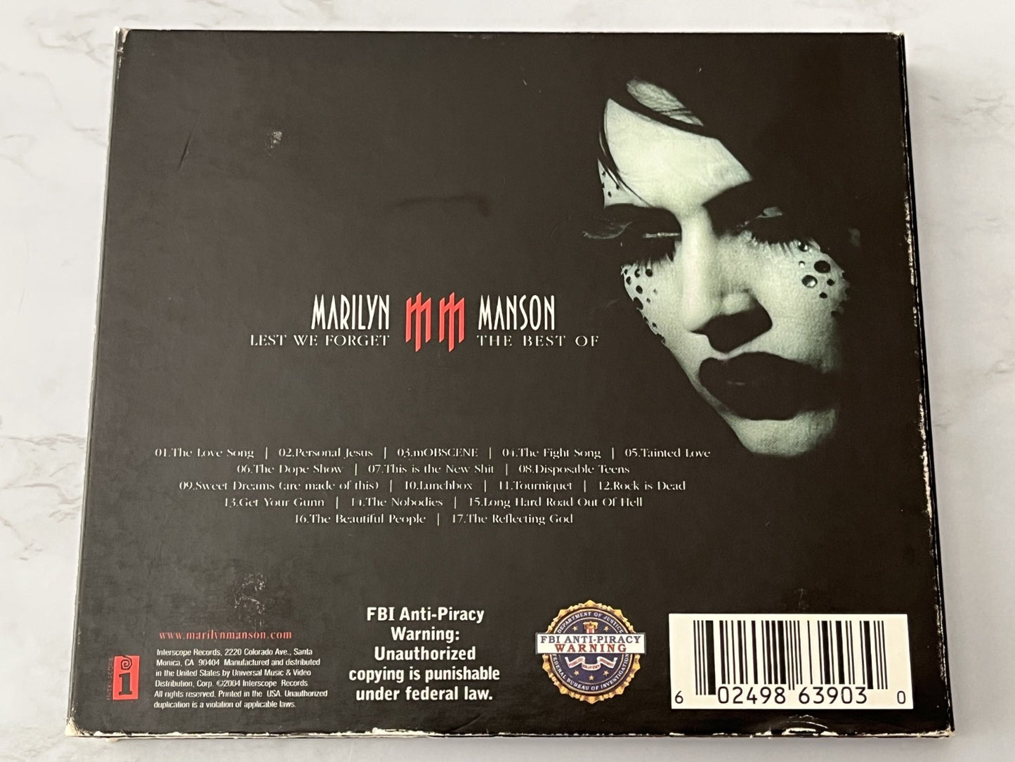 Marilyn Manson – Lest We Forget (Deluxe Edition, Digipak, CD/DVD) (2004)