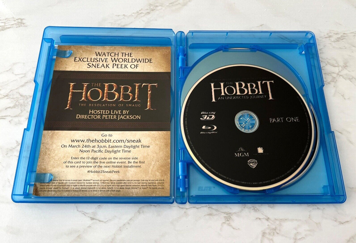 The Hobbit An Unexpected Journey 3D/Blu-ray/DVD 5 Disc Set! J.R.R. Tolkien (2012)