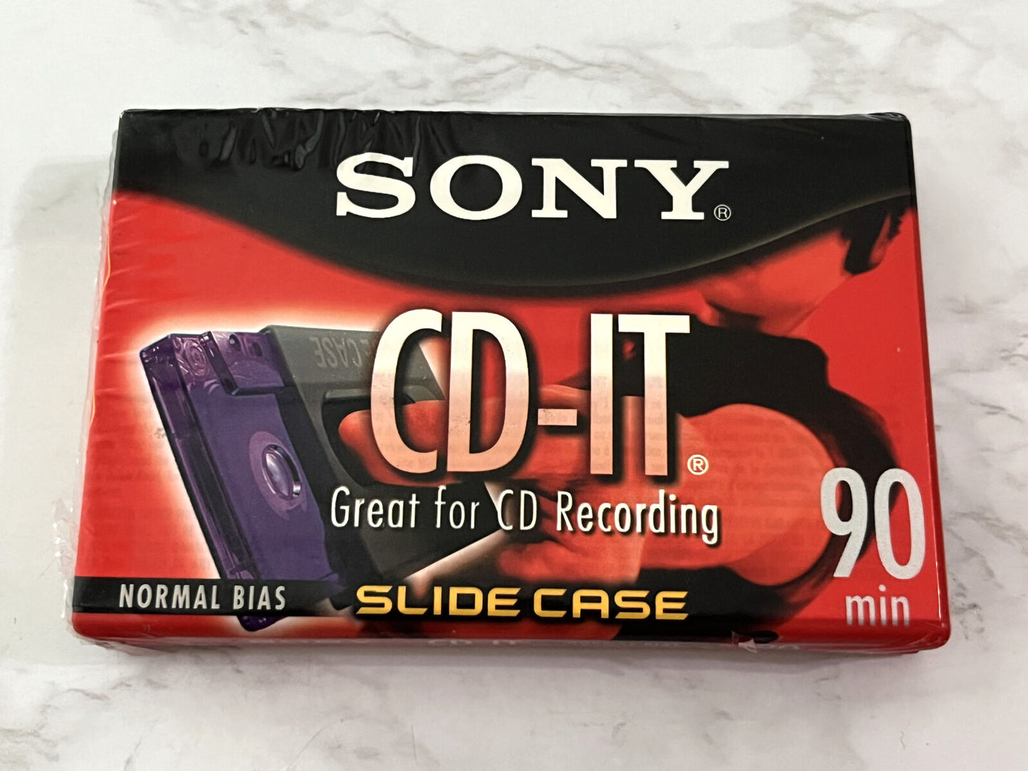 SONY CD-IT 90 Blank Audio CASSETTE Tape SEALED! Normal Bias Slide Case BRAND NEW