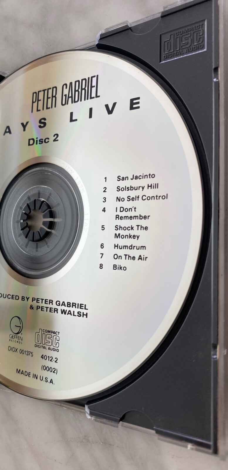 Peter Gabriel – Plays Live [DADC PRESS]