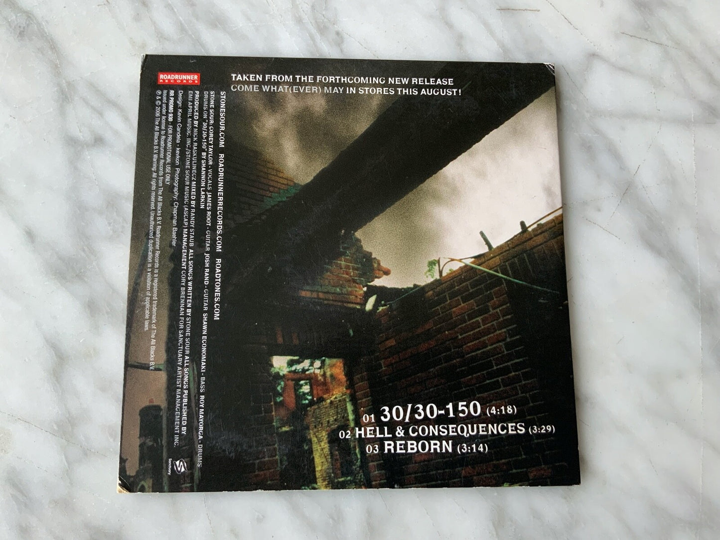 Stone Sour – Come What(ever) May (Promo) (2006) [UK PRESS]