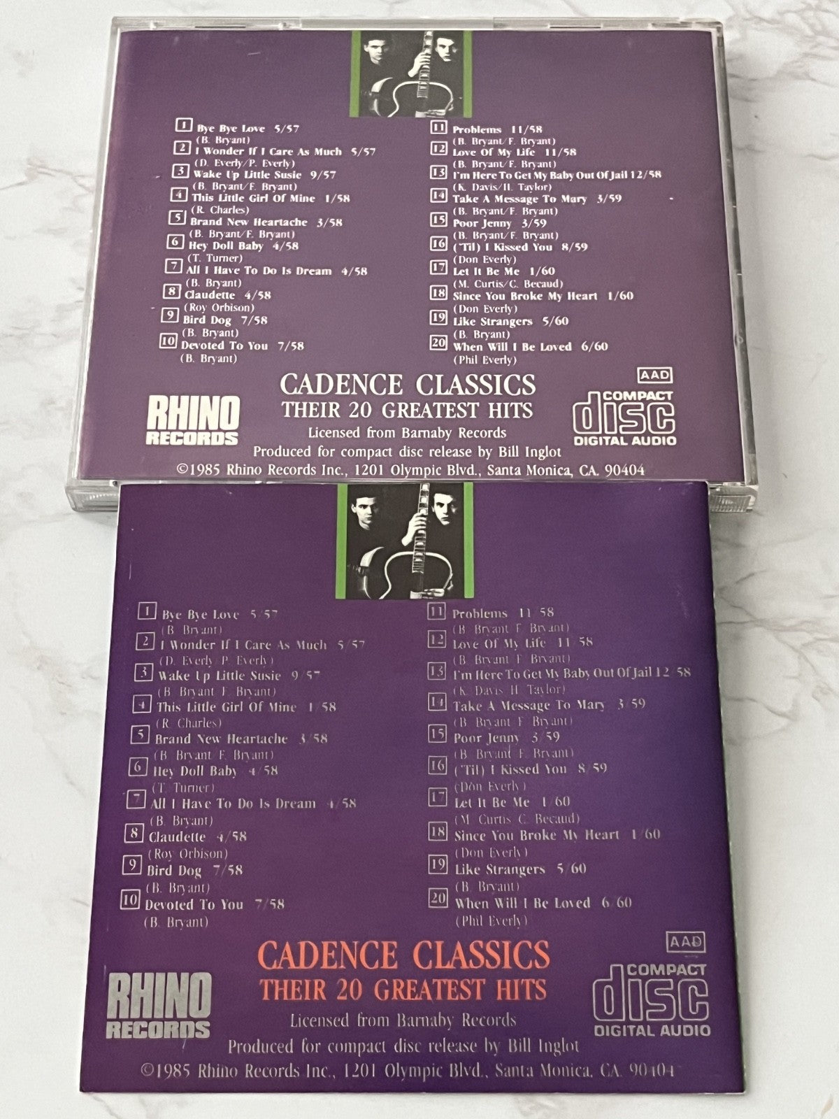 The Everly Brothers – Cadence Classic Their 20 Greatest Hits (1985) [JAPAN TARGET ERA]