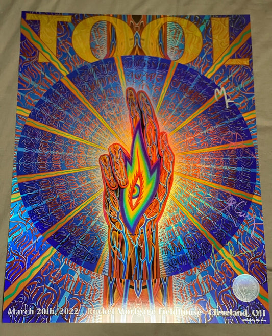 TOOL Concert Poster SIGNED LOW NUMBER 18/850 CLEVELAND OHIO Alex Grey RARE