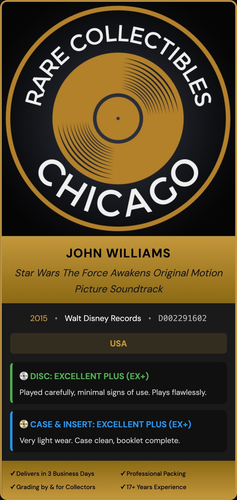 John WIlliams – Star Wars The Force Awakens Soundtrack (Digipak) (2015)