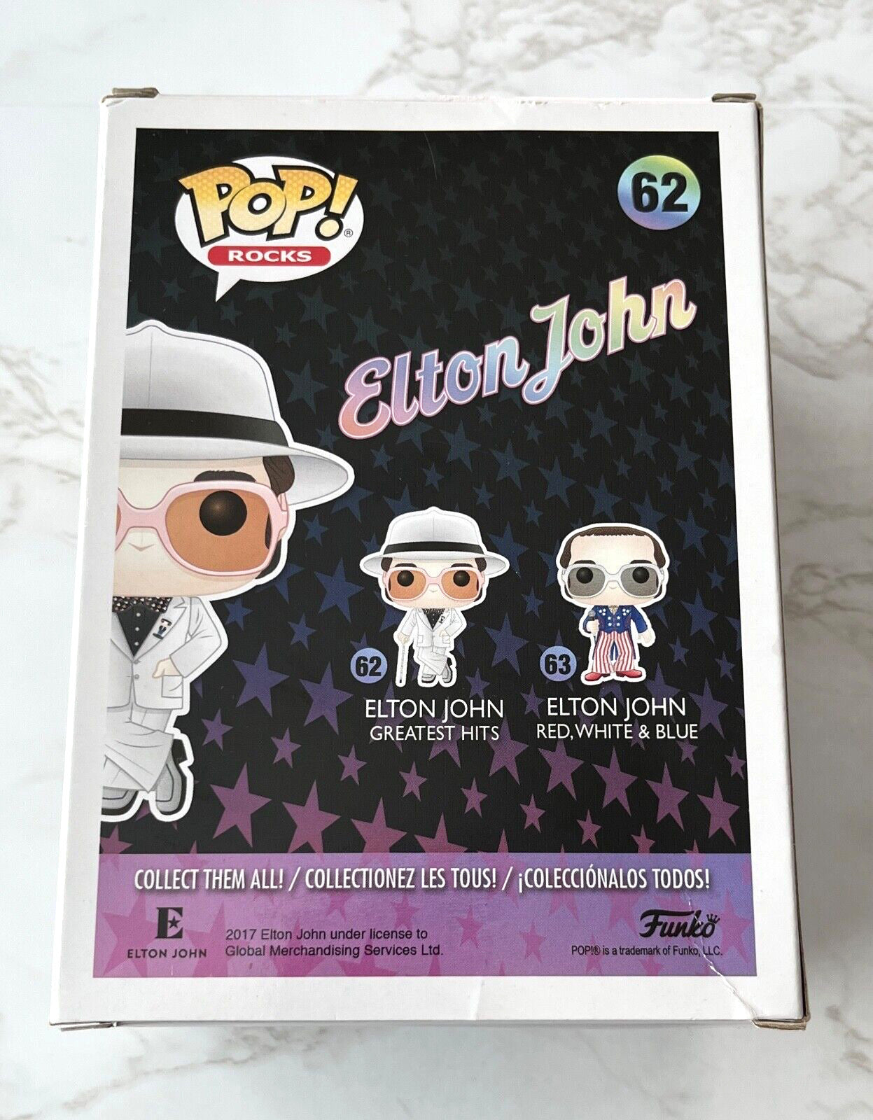 ELTON JOHN GREATEST HITS #62 FUNKO POP! VAULTED! White Suit & Pink Glasses!