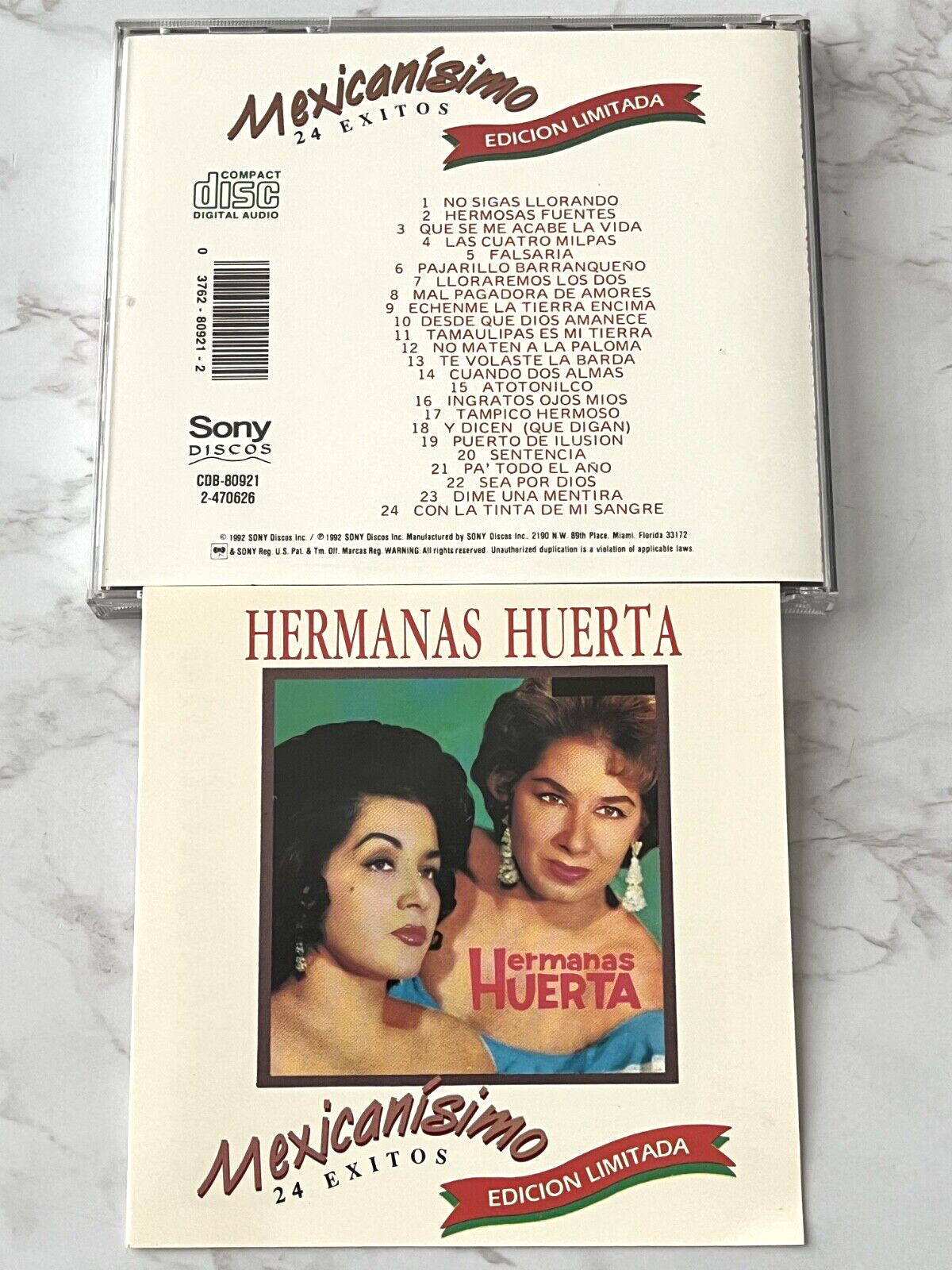 Hermanas Huerta – 24 Exitos (1992) [ORIGINAL USA PRESS]