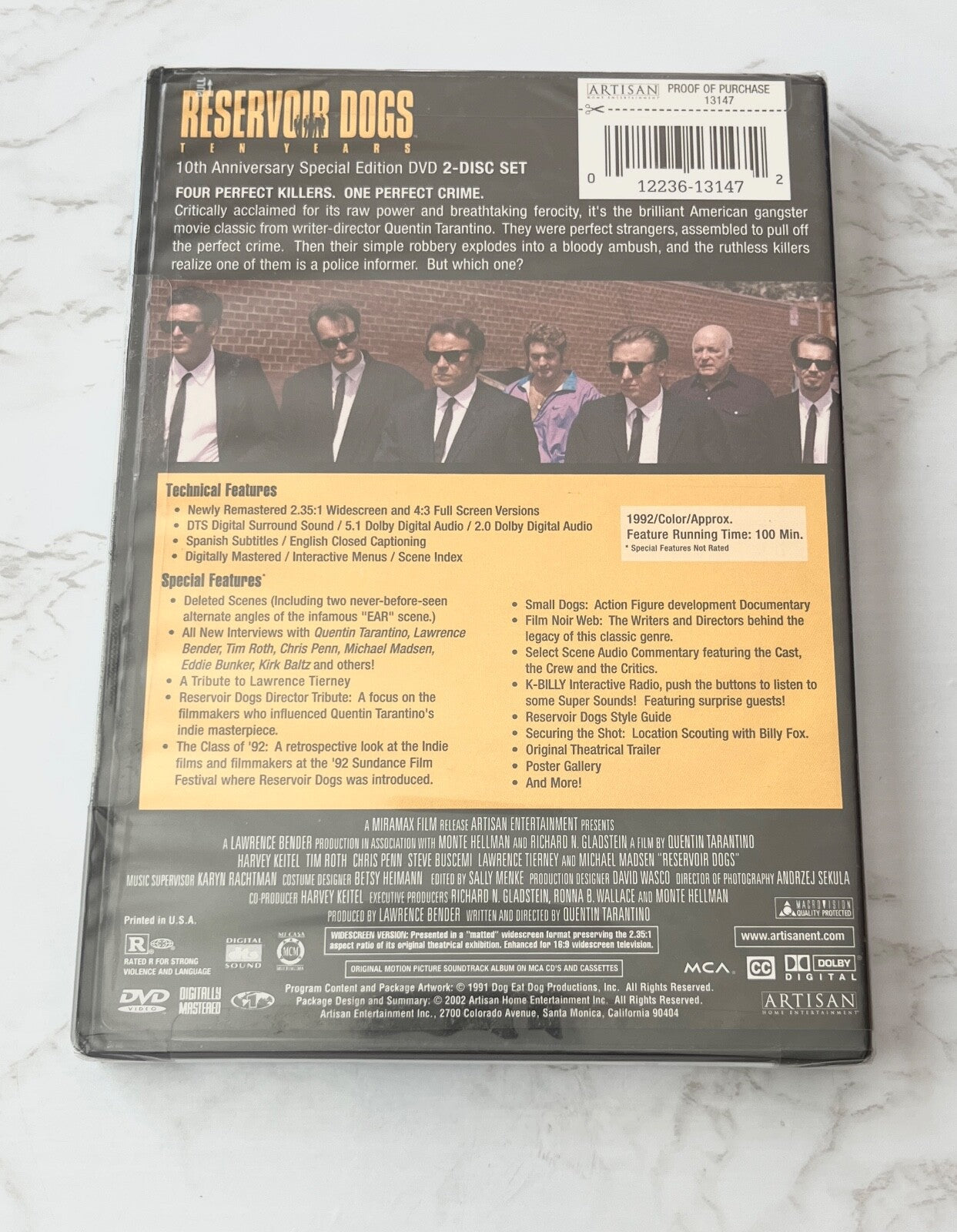 Reservoir Dogs Ten Years SPECIAL EDITION 2-DVD SET (2002)