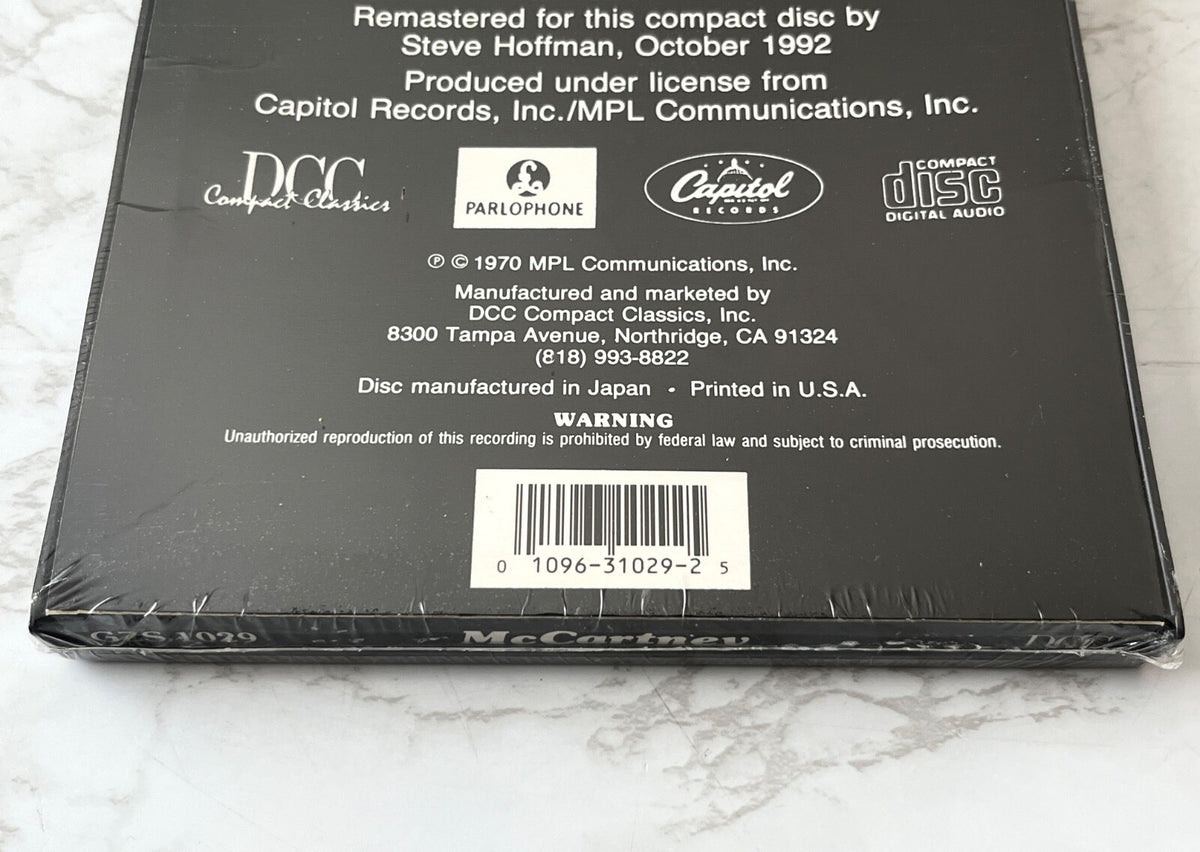 Paul McCartney – McCartney (24KT Gold, DCC Gold, Audiophile) (1993)