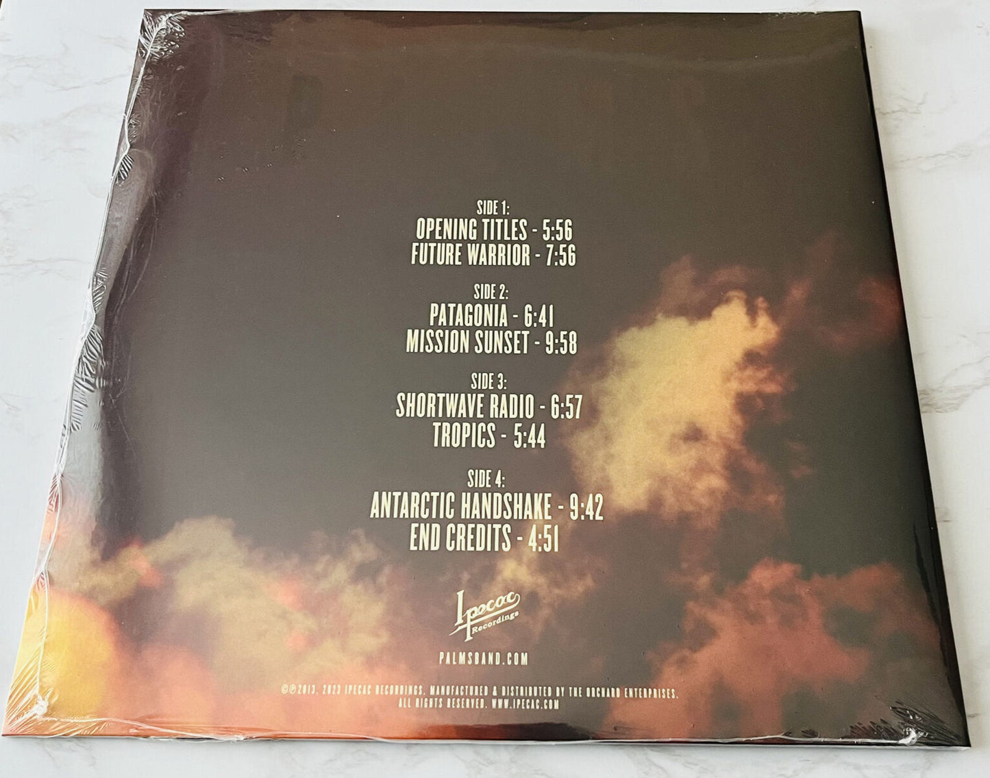 Palms Self Titled 2 LP SEALED! PEACH SWIRL VINYL LIMITED ED. 10TH ANNIVERSARY