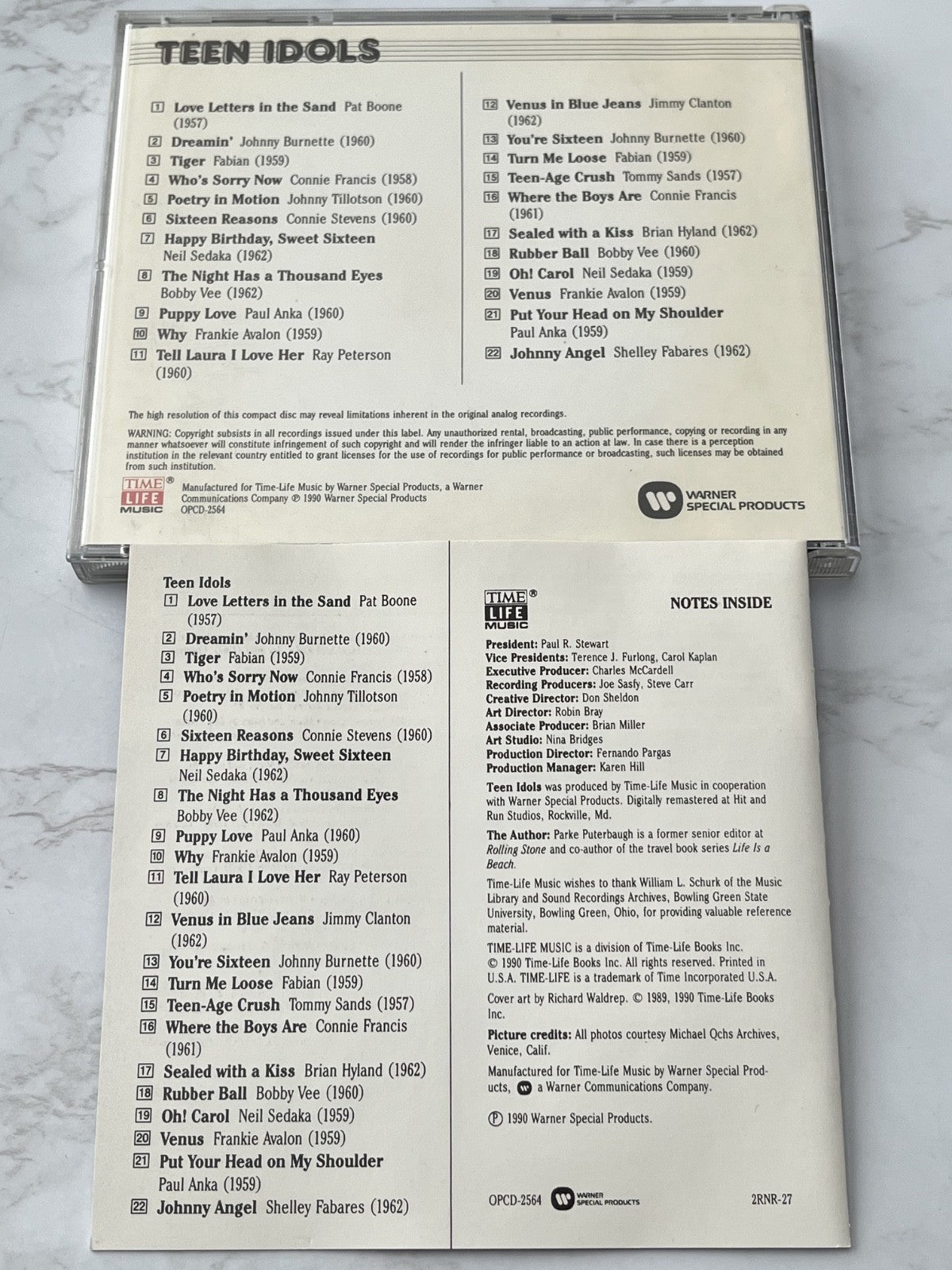 Johnny Burnette, Pat Boone, Paul Anka, Various – Time Life Music The Rock N Roll Era Teen Idols (1990)